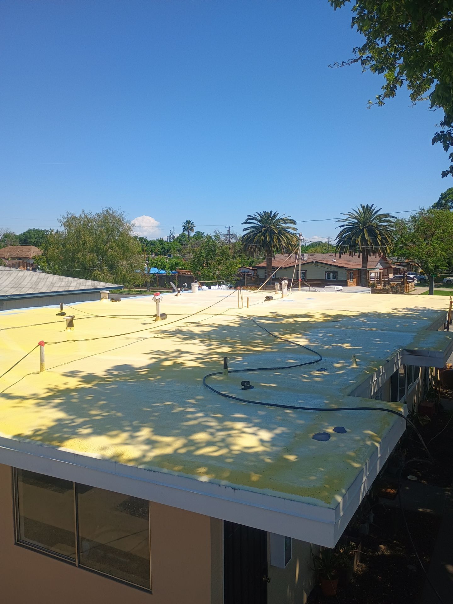 Foam Refurbish using Conklin Benchmark/PUMA XL coatings and spray foam by Straight Edge Roofing Inc