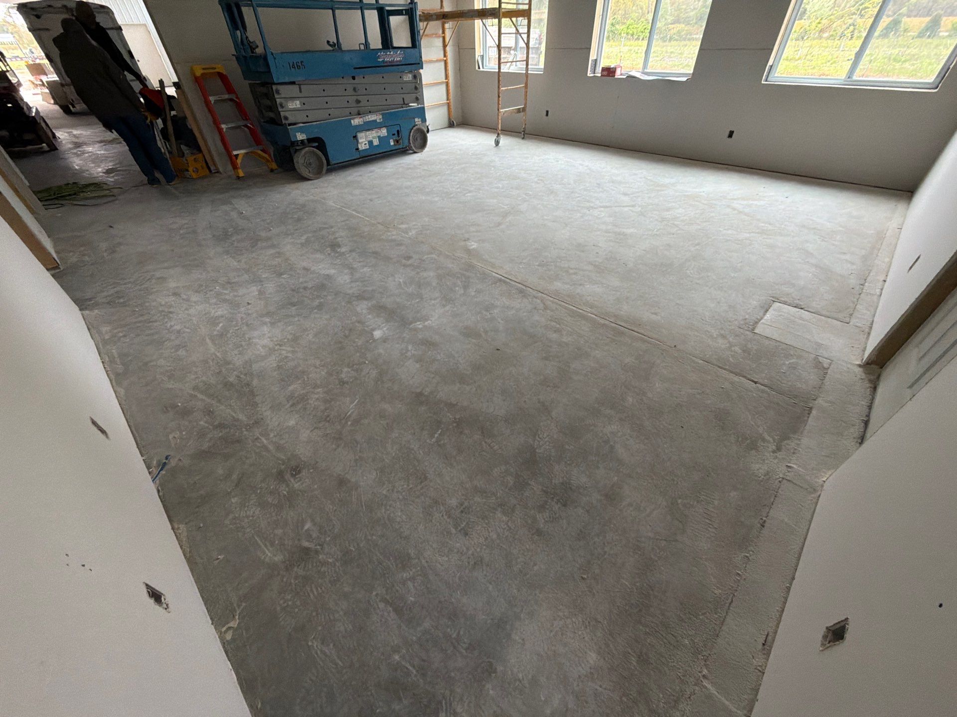 Multi-Color Epoxy Flake Floor Installation in West Olive by Gordon Painting