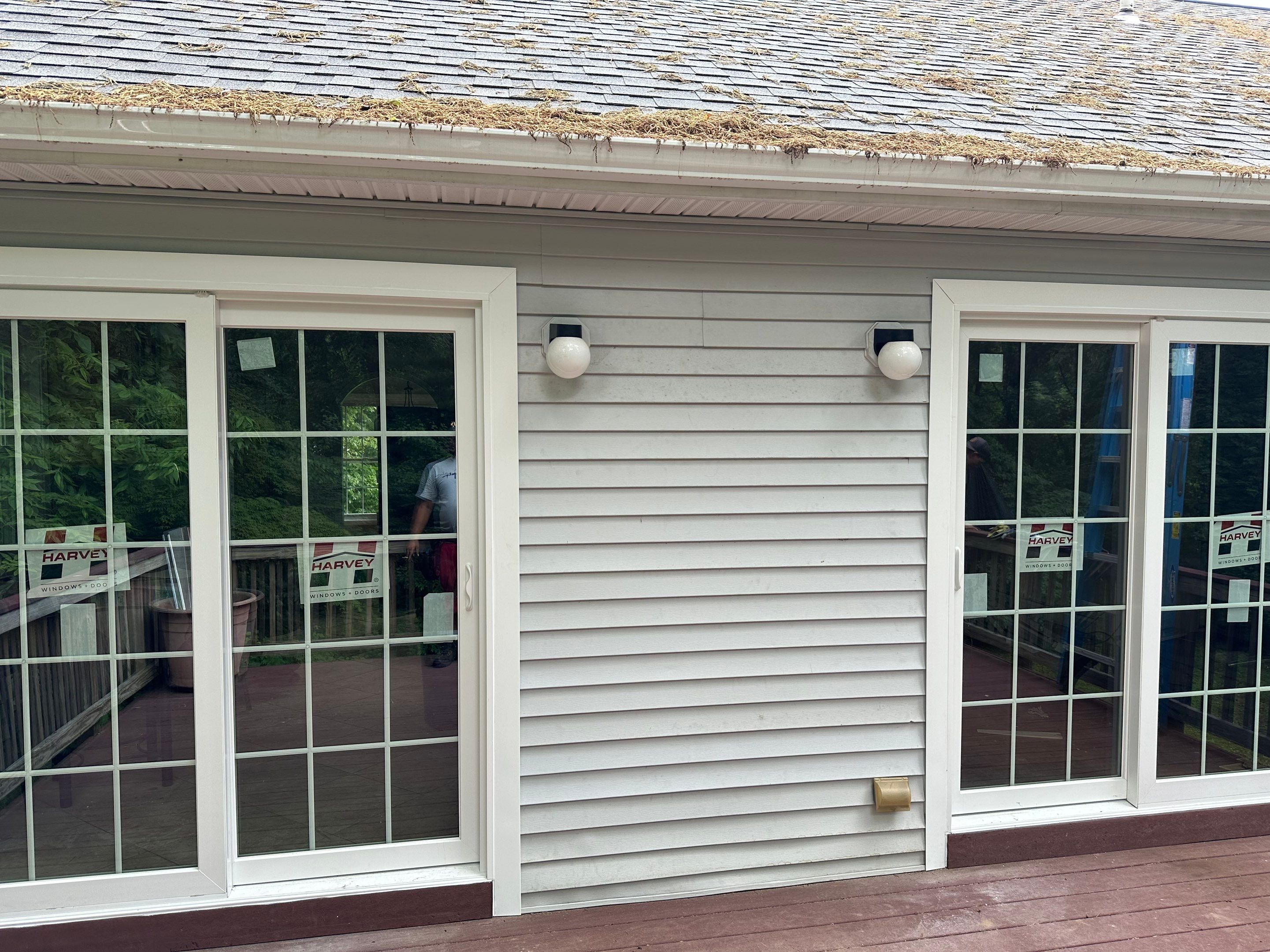 Residential Roofing Installation using Owens Corning TruDefinition Duration AR - Estate Gray & New Harvey Windows by A Plus Exterior