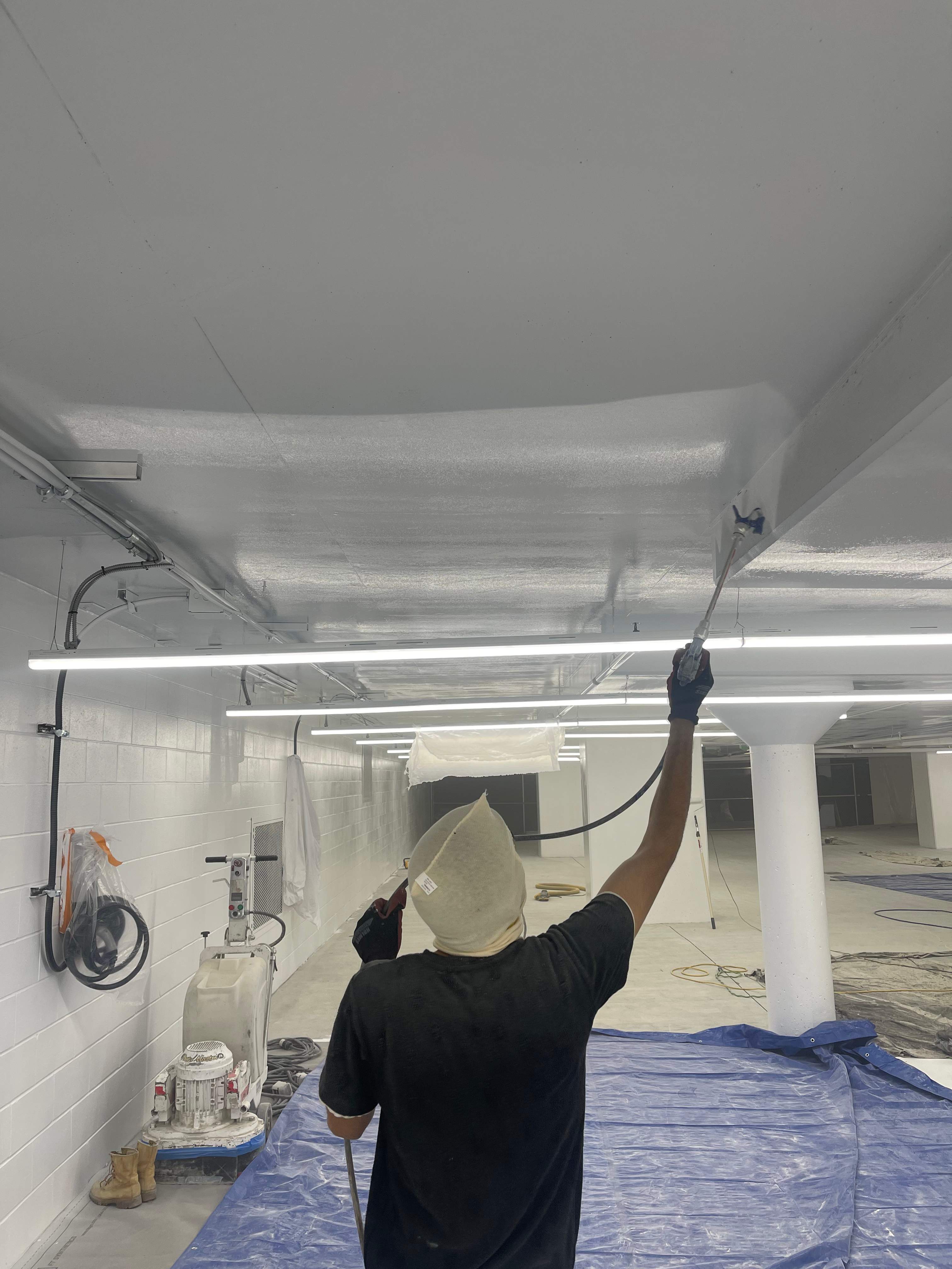 Commercial Ceiling Painting – Downtown Location by YVR Construction Group
