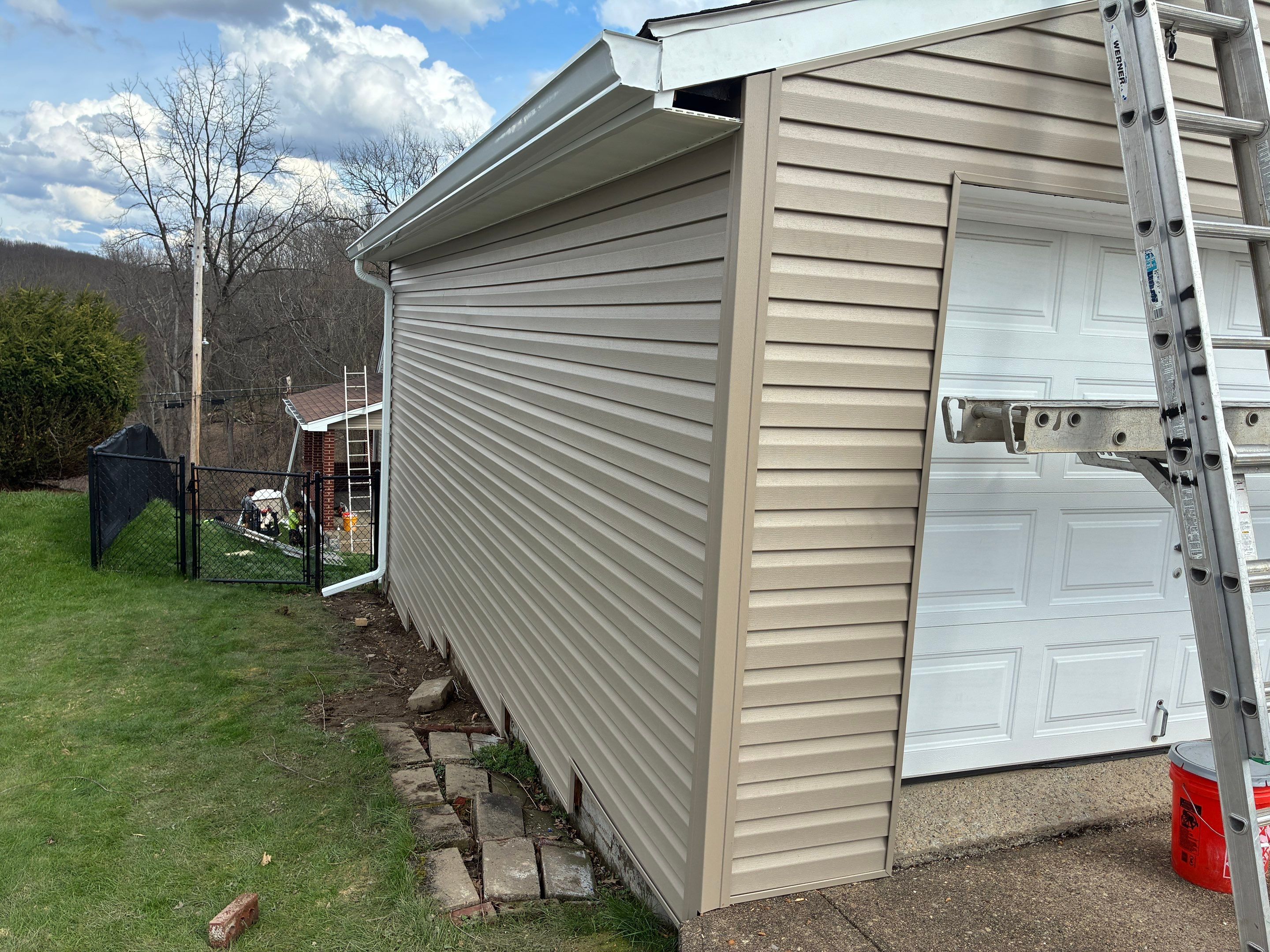 Full Ovation Home & Garage in Pebblestone Clay by Ideal Siding Pittsburgh