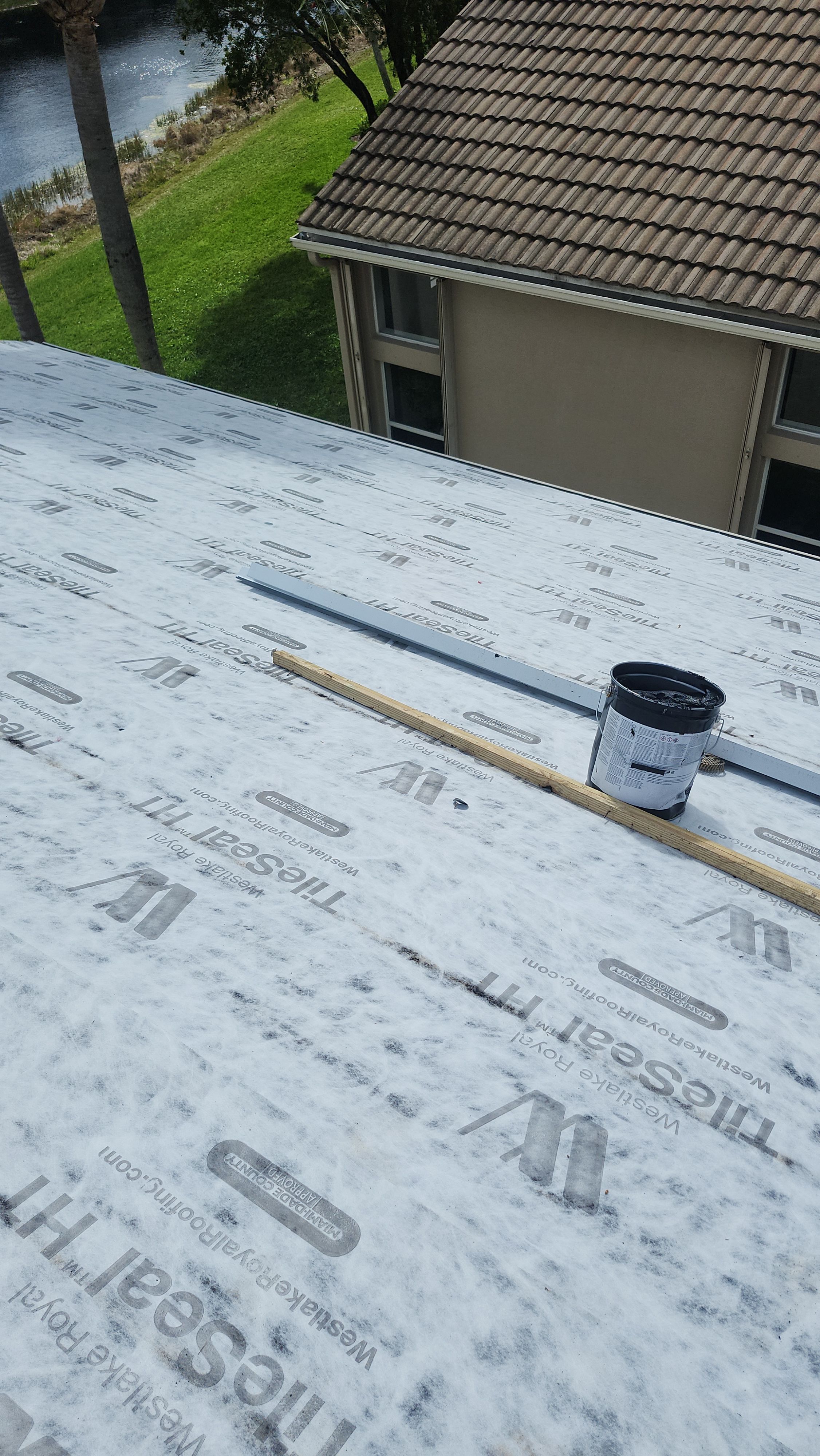 Full Concrete S-Tile Roof Replacement and Deck Repair in Wellington by Aastro Roofing