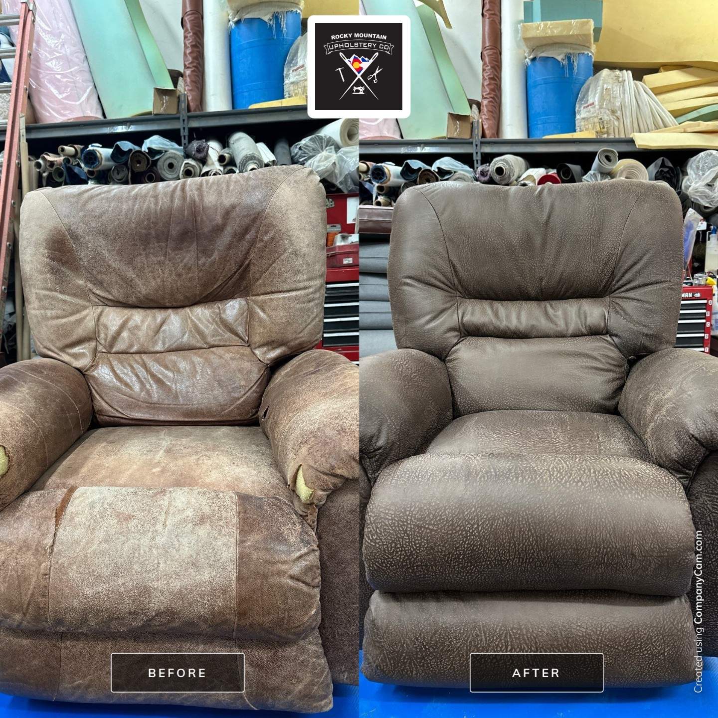 Recliner Chair by Rocky Mountain Upholstery Co