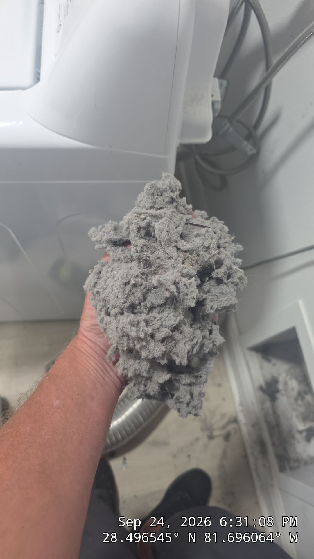 Dryer Vent Lint Removal in Clermont by Hygienic Air, Inc