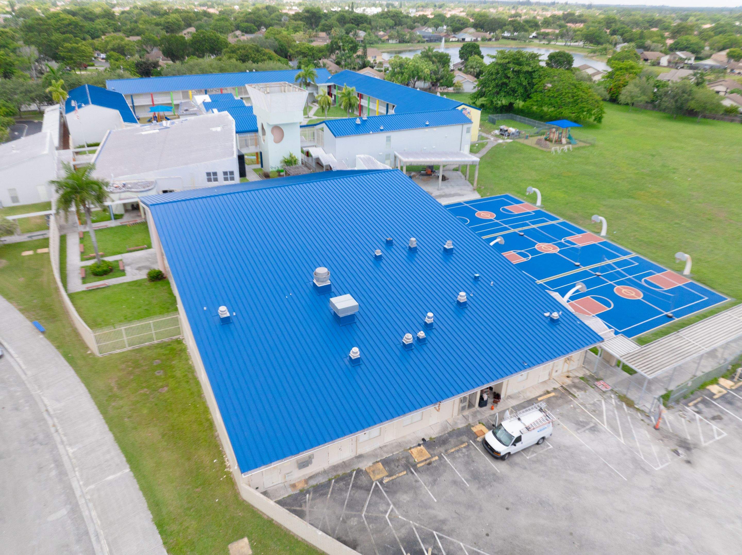 24ga 1.5" Mechanical Seam Slate Blue by Total Roofing System The Metal Roof Experts