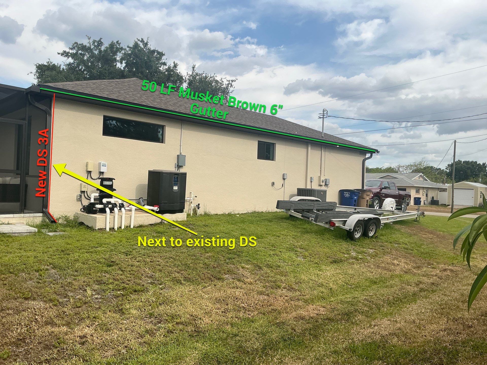 Custom Seamless Gutters and Downspouts for Large Homes in Tampa FL by Gutter Professor by Gutter Professors