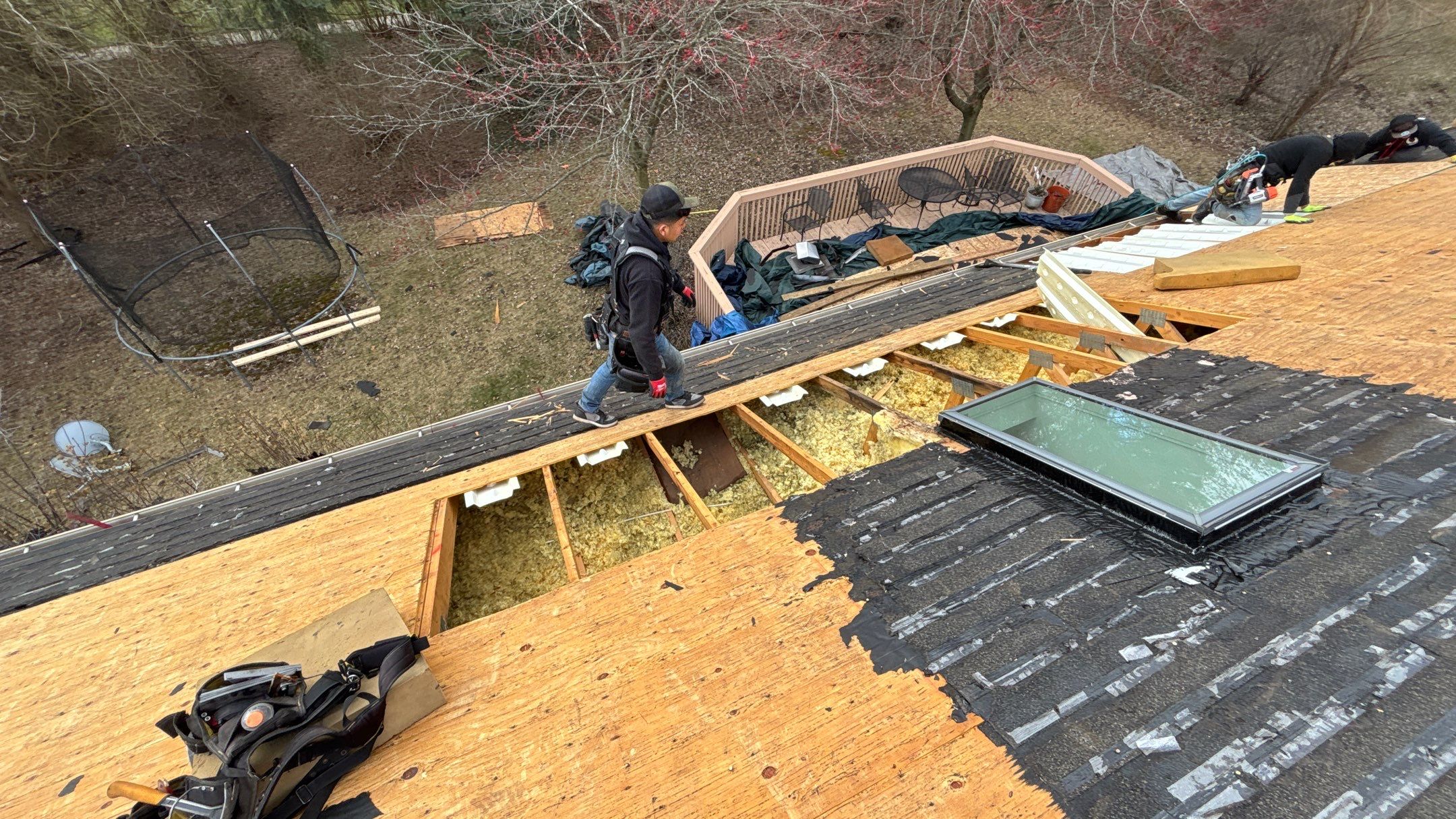 Roof Replacement using Owens Corning Midnight Plum by 180 Contractors