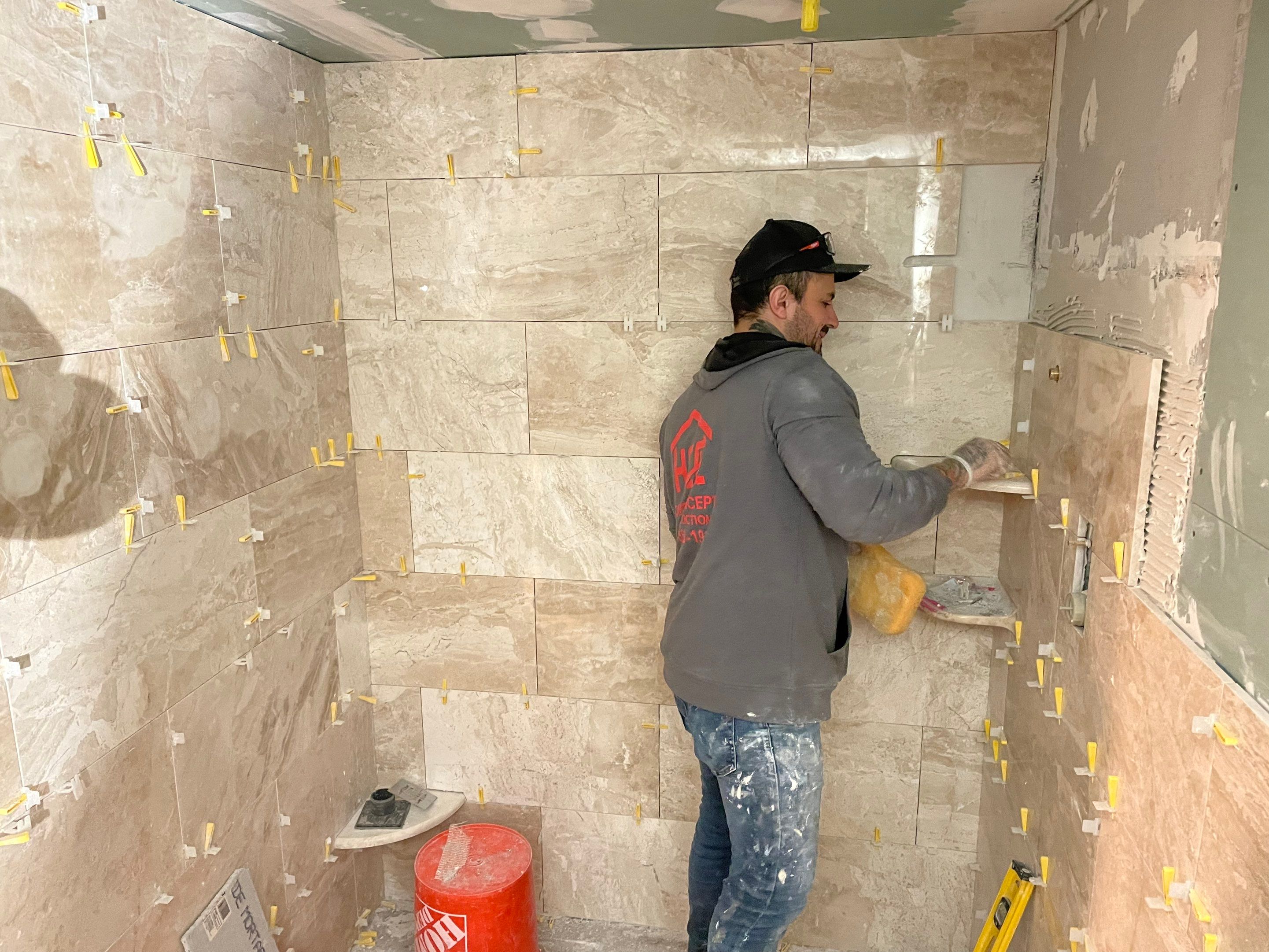 Bathroom Remodel using Tile by Home Concepts Construction