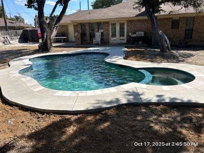 Freeform Pool Remodel with New Decking and Pebble Interior