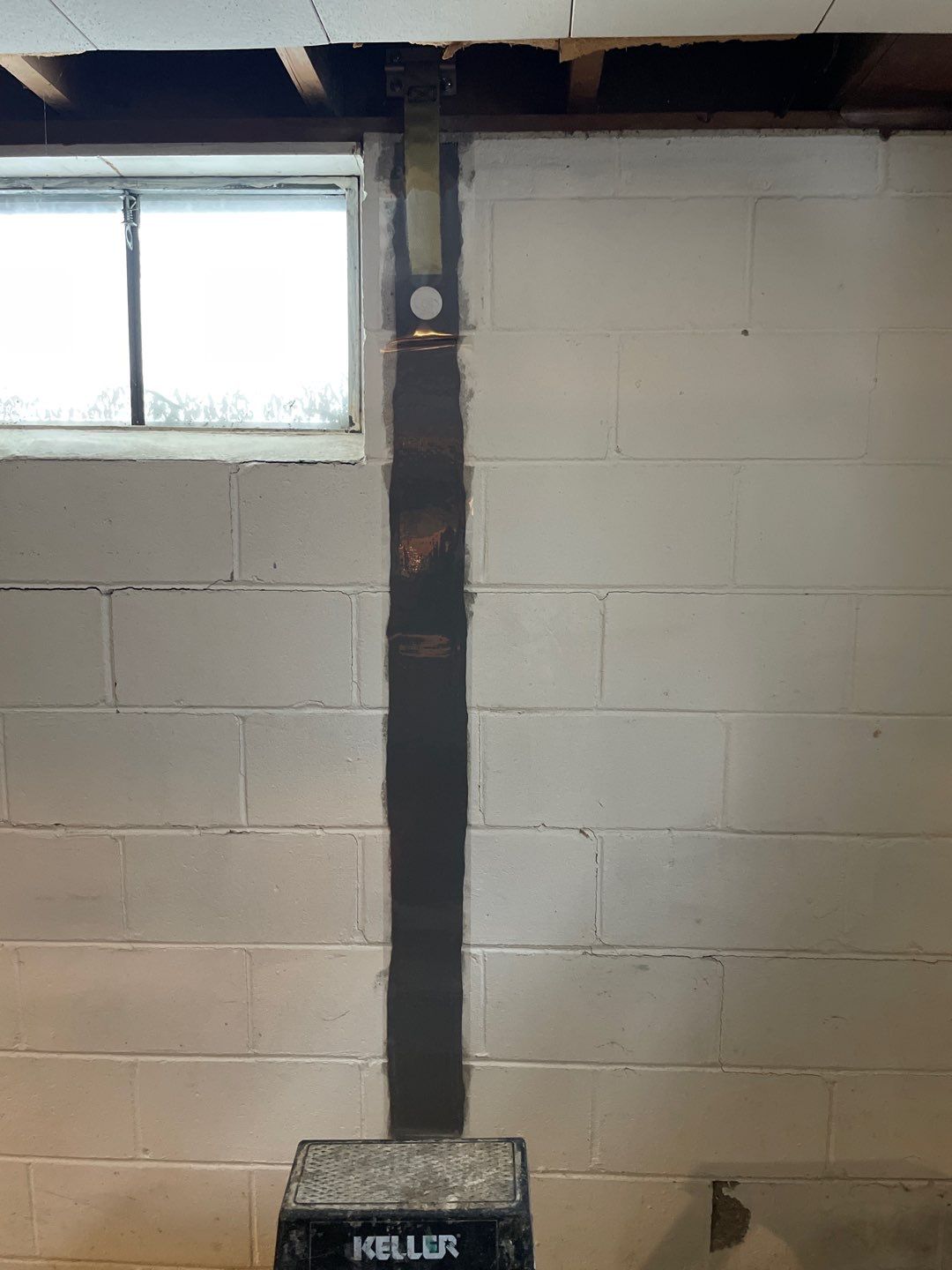 Bowing wall repair with Fortress Invisibeams by ACE Waterproofing & Basement Solutions