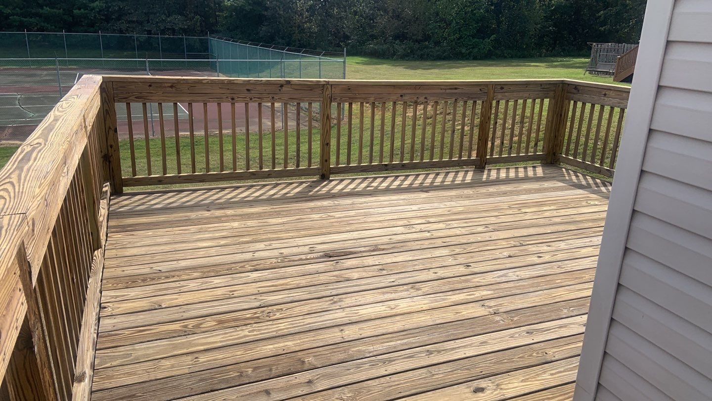 Deck Refinishing using Powerwasher by A1 NERDY HOMES LLC