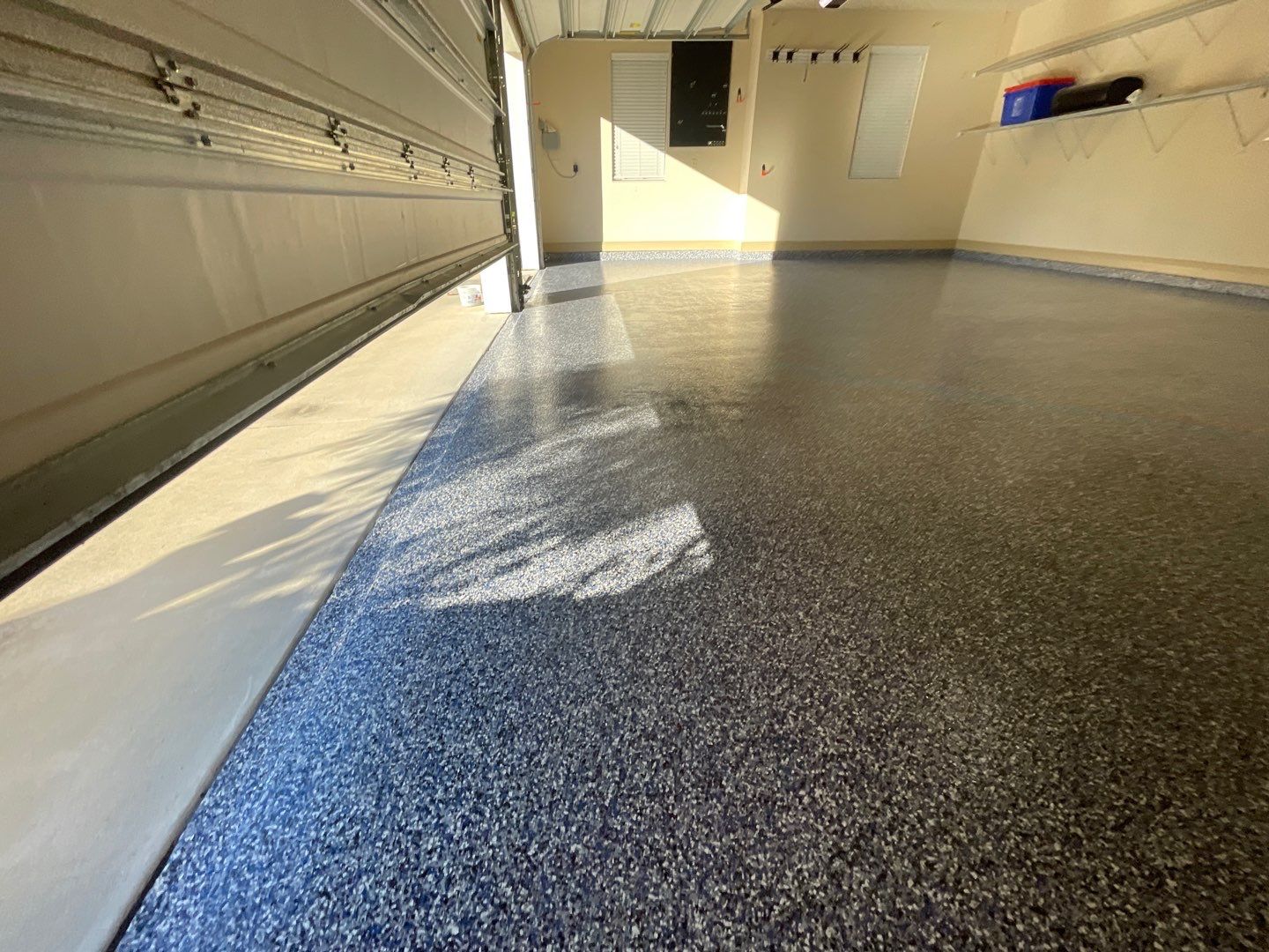 Garage in Gainesville, FL in Denim by Cross Creek Concrete Coatings
