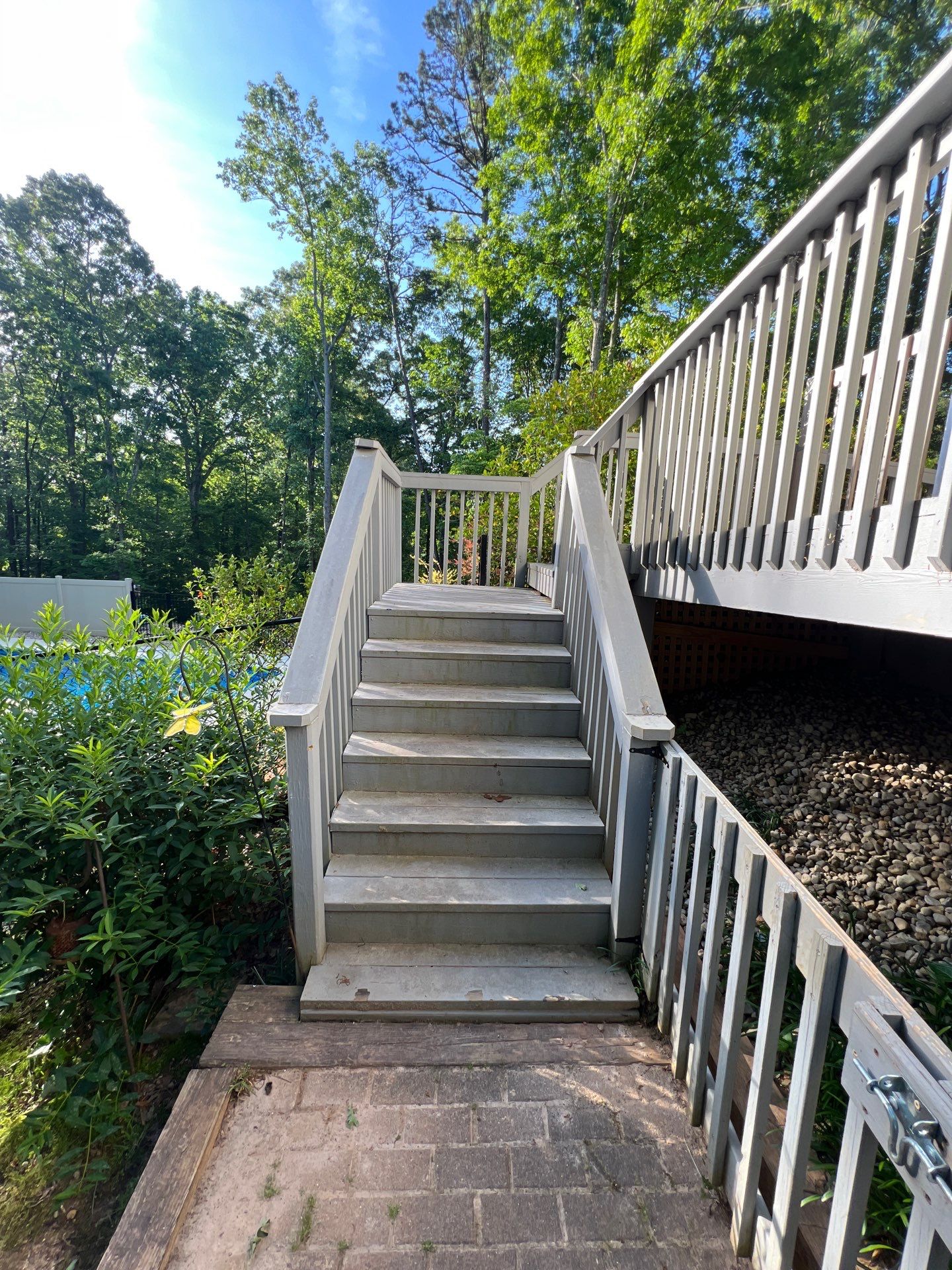 Pressure-Treated Wood Deck Resurfacing and Staircase Reconstruction in Canton by Swift Home Renovations
