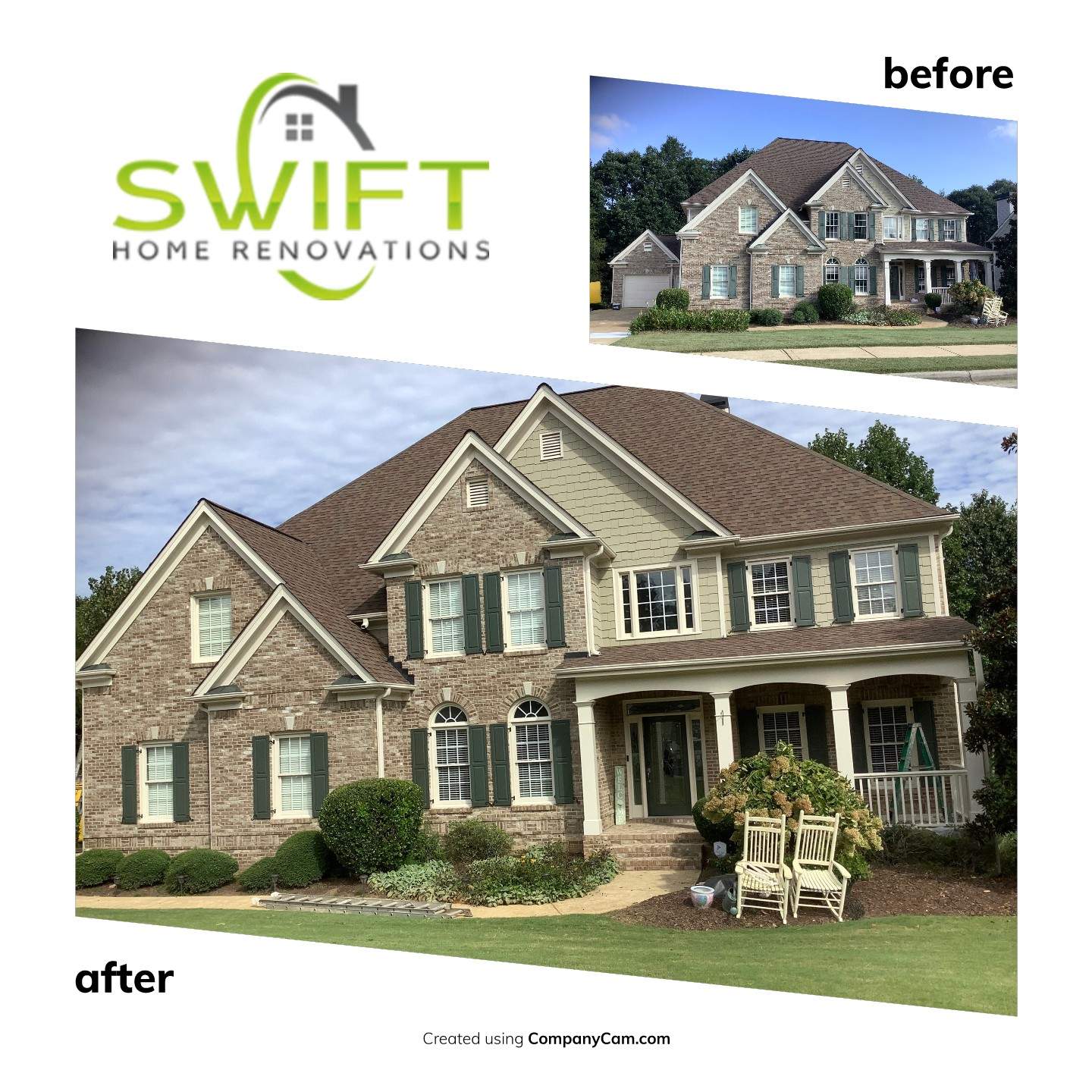 Complete Exterior Painting and Trim Refresh for Acworth Residence by Swift Home Renovations