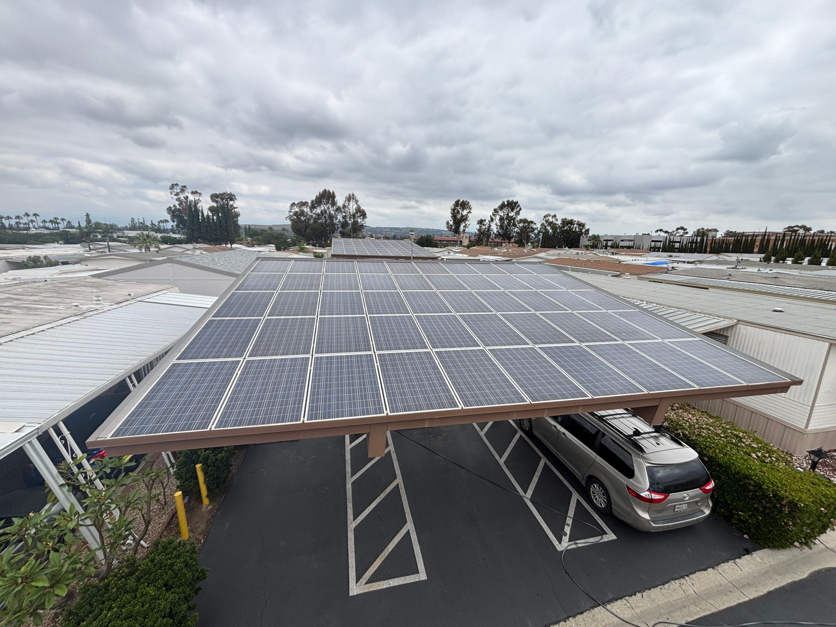 Commercial Solar Cleaning in Rowland Heights for Mobile Home Park by Palm Coast Solar Cleaning