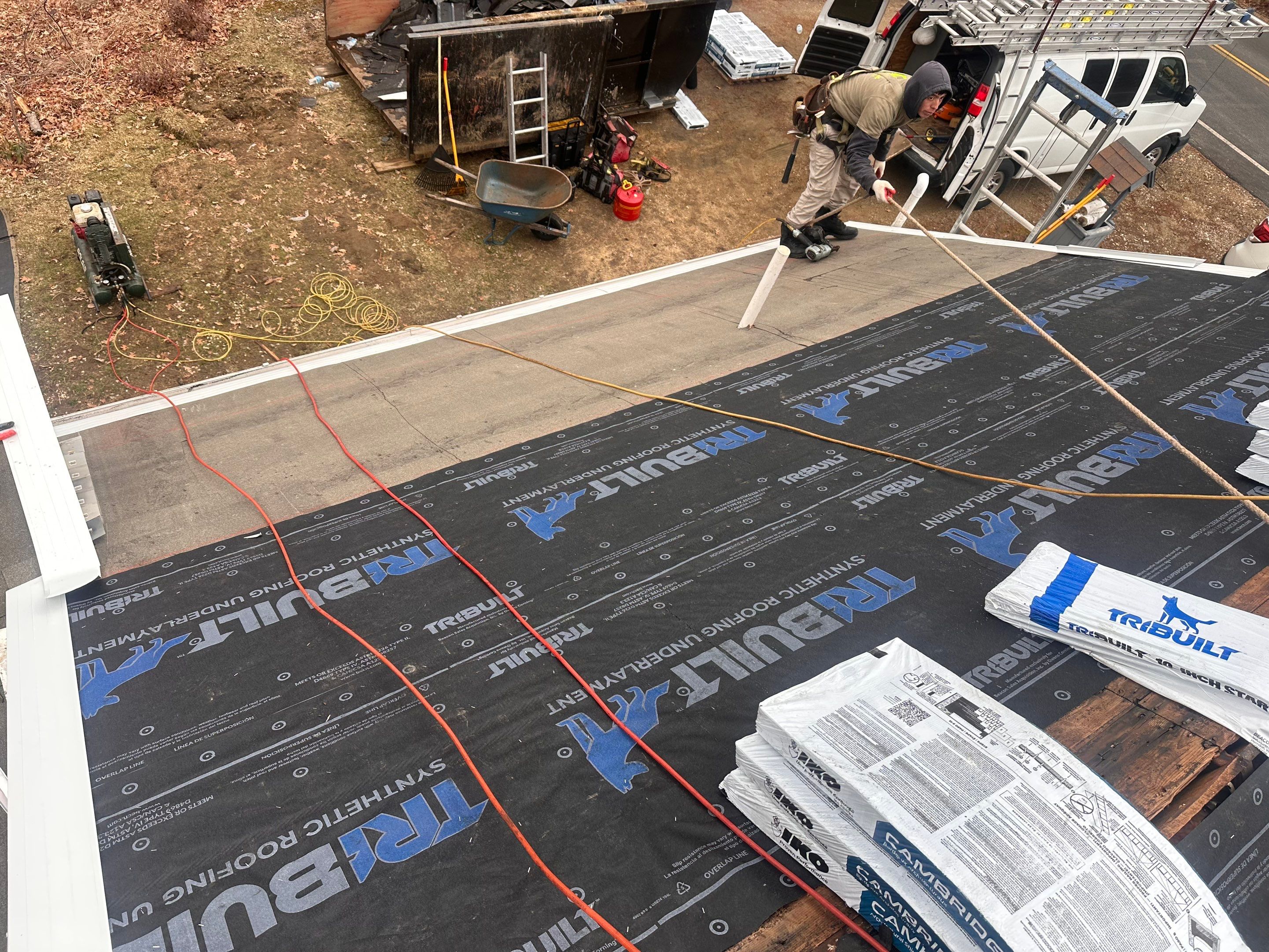 Project in Barrington, NH by Tall pine roofing