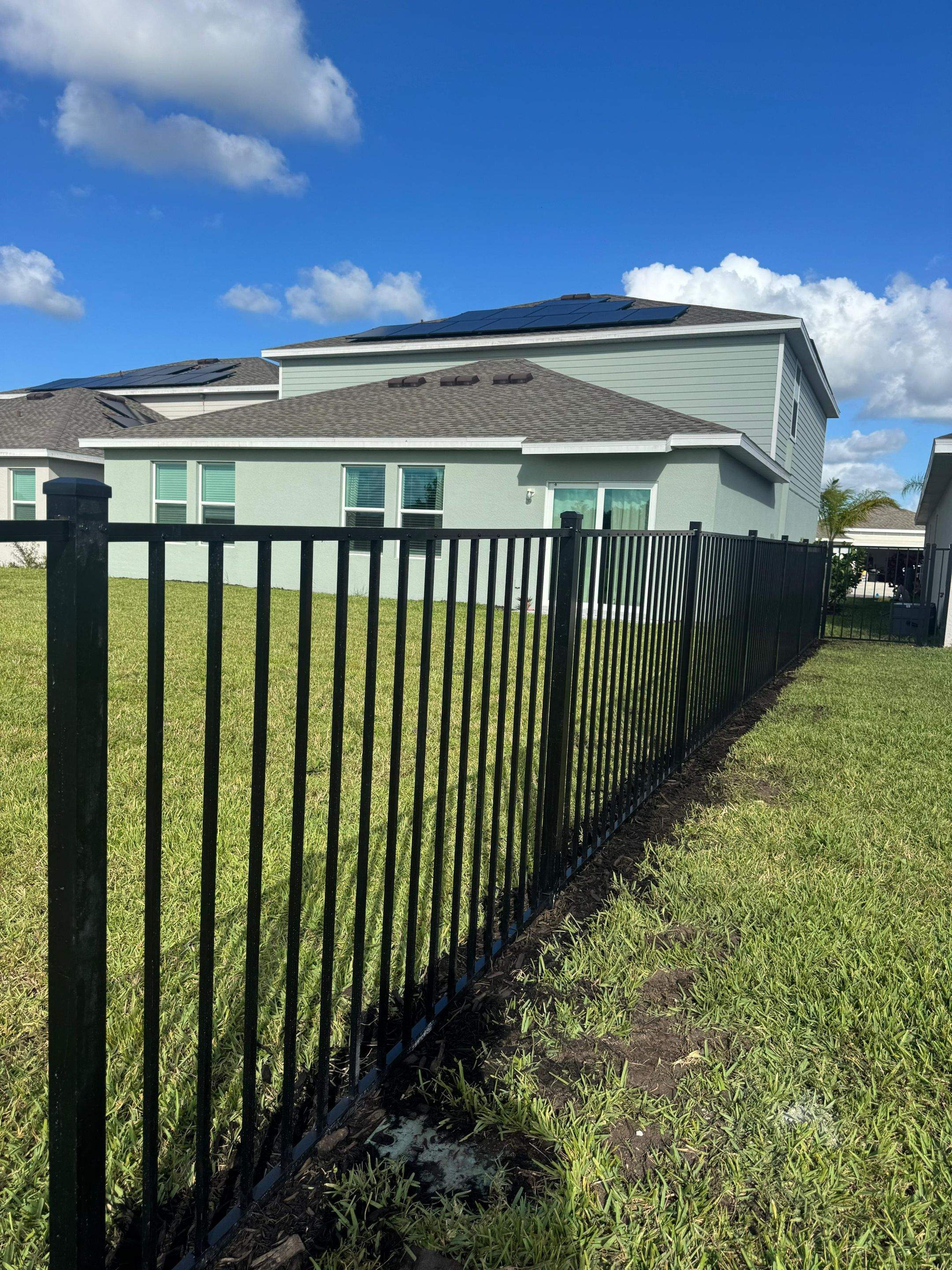 Black Aluminum Picket Fence Installation in Lehigh Acres by True Fence LLC