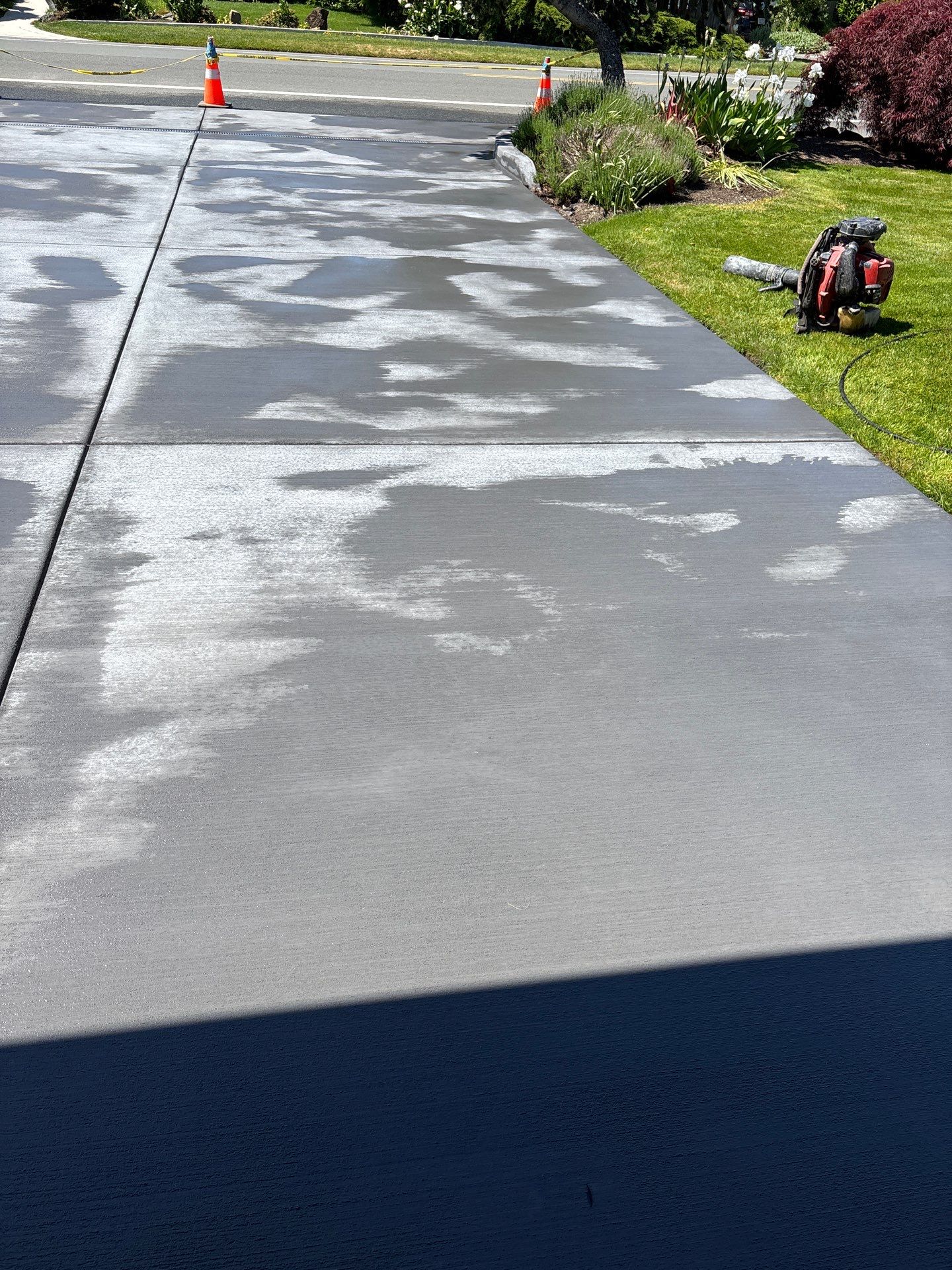 Colored Concrete Driveway Repair with Sealer| Everett    by Jireh Asphalt & Concrete Inc 