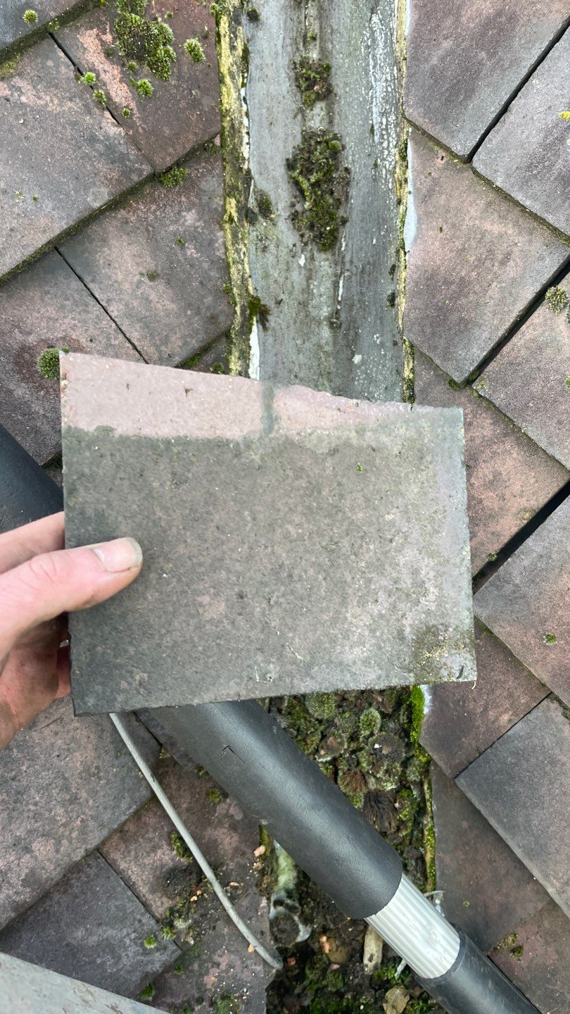 Roof Scraping- Moss Remaval - Biocide using Moss Scraper Blades by Ges Exterior Cleaning ltd