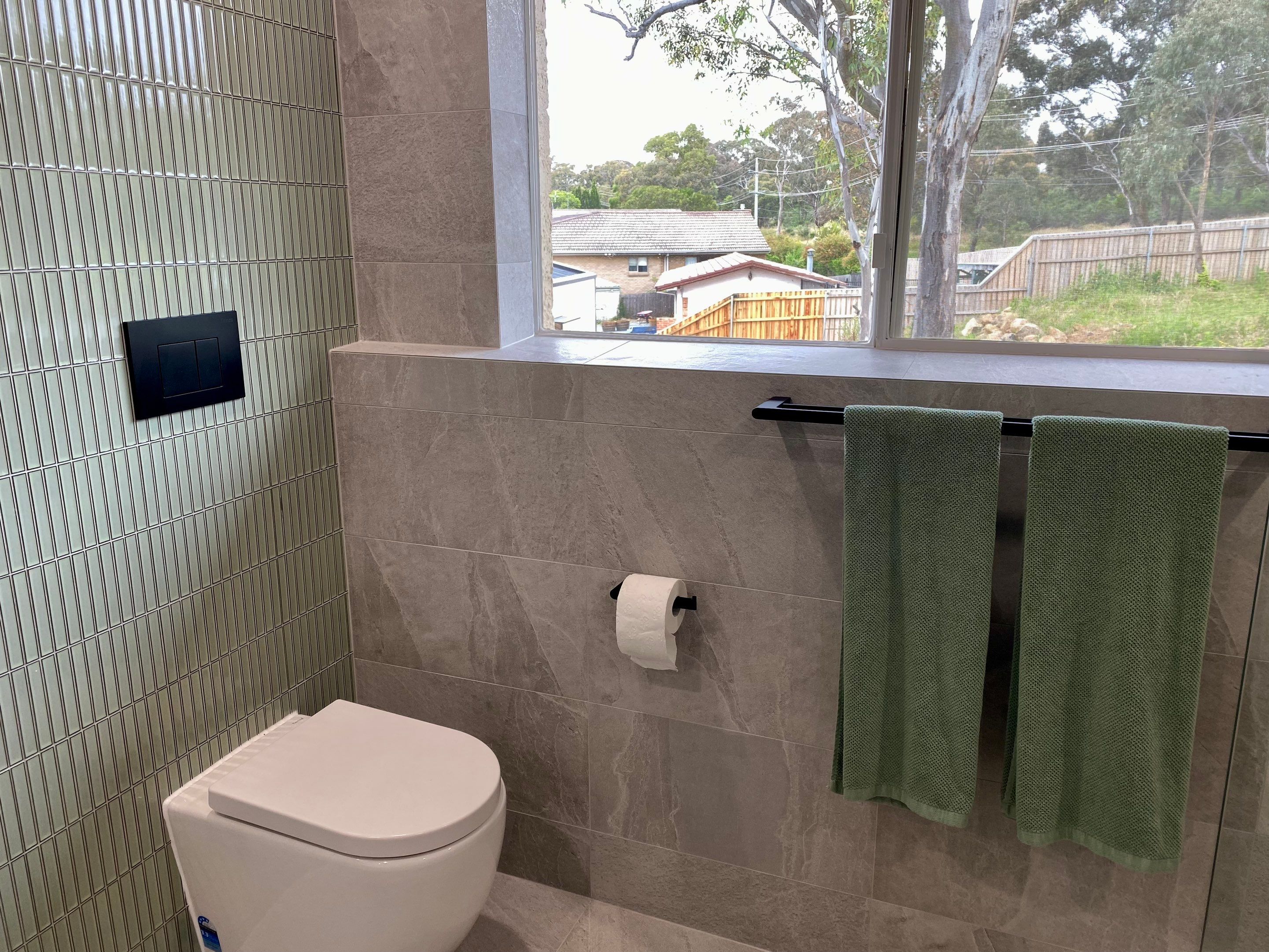 Bathroom Renovation using XROCK 36W White natural 300 x 600 by Re-seal Bathrooms