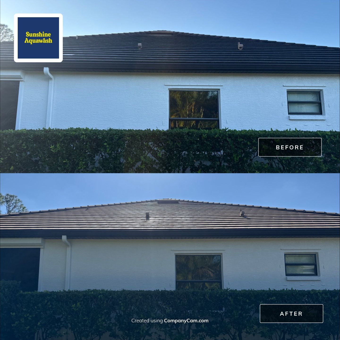 Flat Tile Roof, Paver Pool Deck & Driveway Cleaning | Cove at Twin Rivers, Parrish FL by Sunshine AquaWash