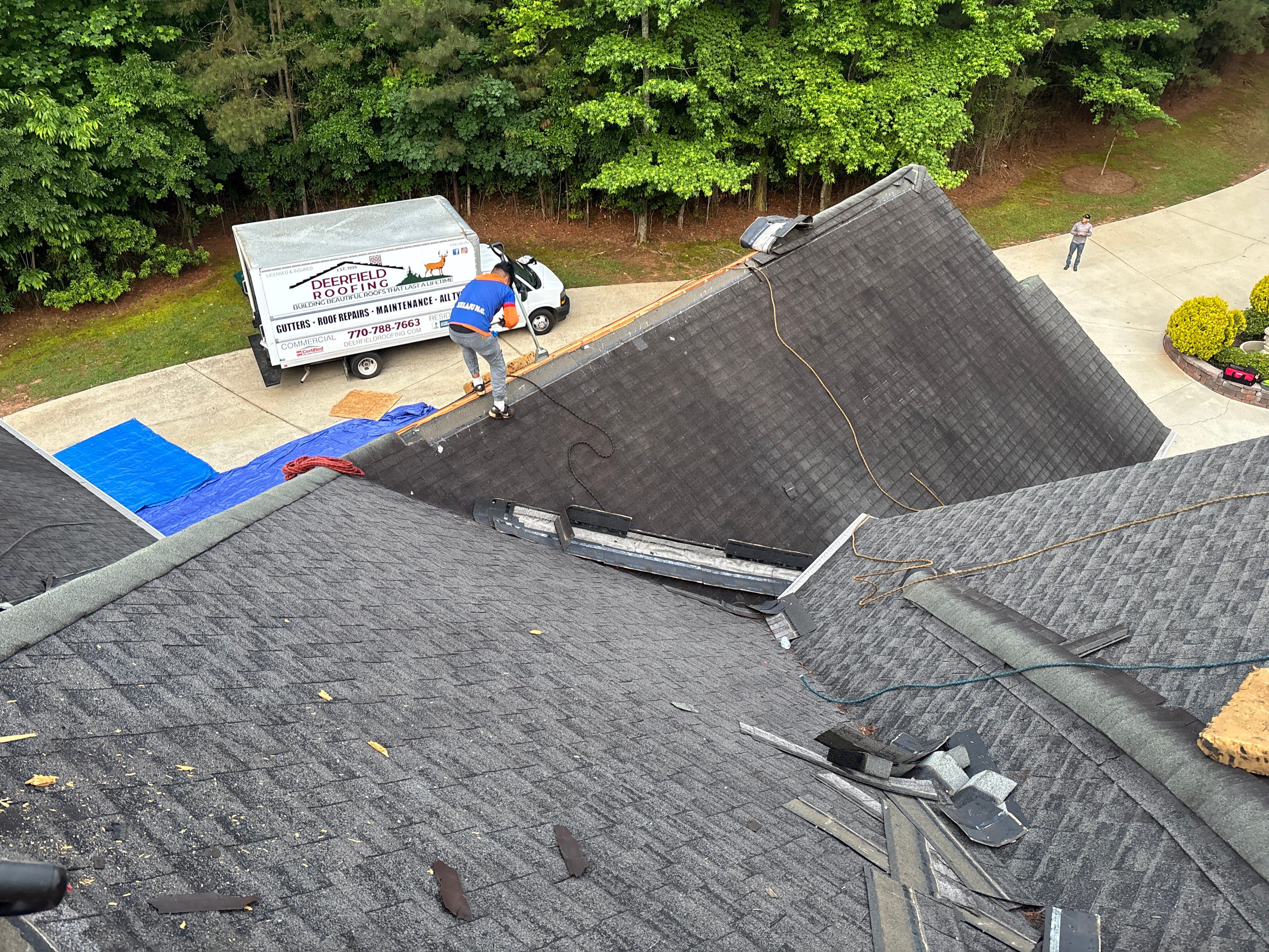 Roof replacement by Deerfield Roofing LLC