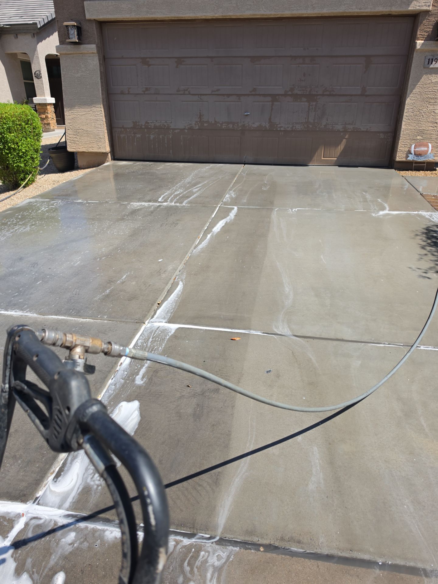 Driveway Oil Stain Removal in Del Rio Ranch, Avondale, AZ 85323 by Patriot Power Washing & Sanitation