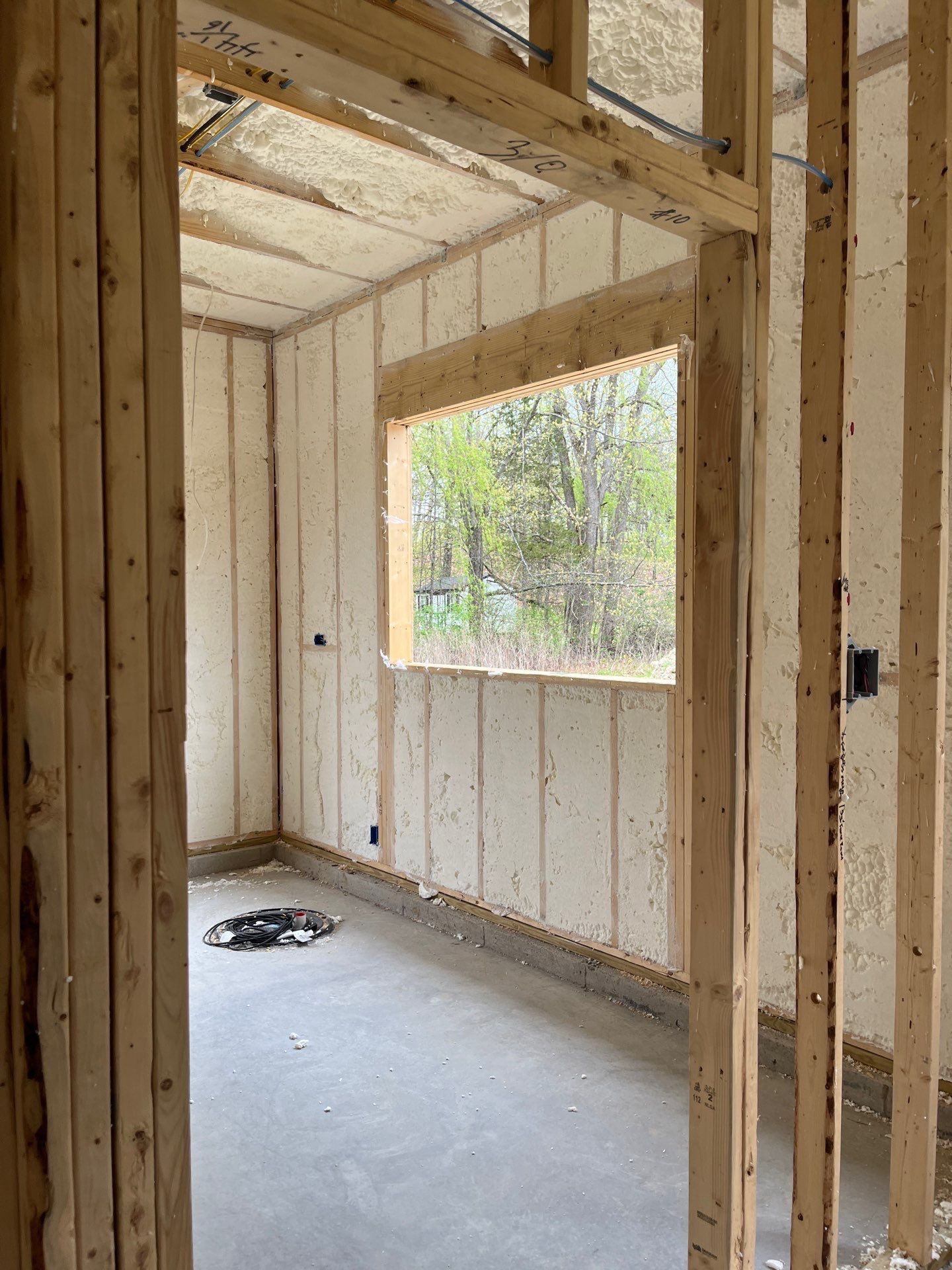 New Construction using open cell spray foam by NYS Foam & Energy