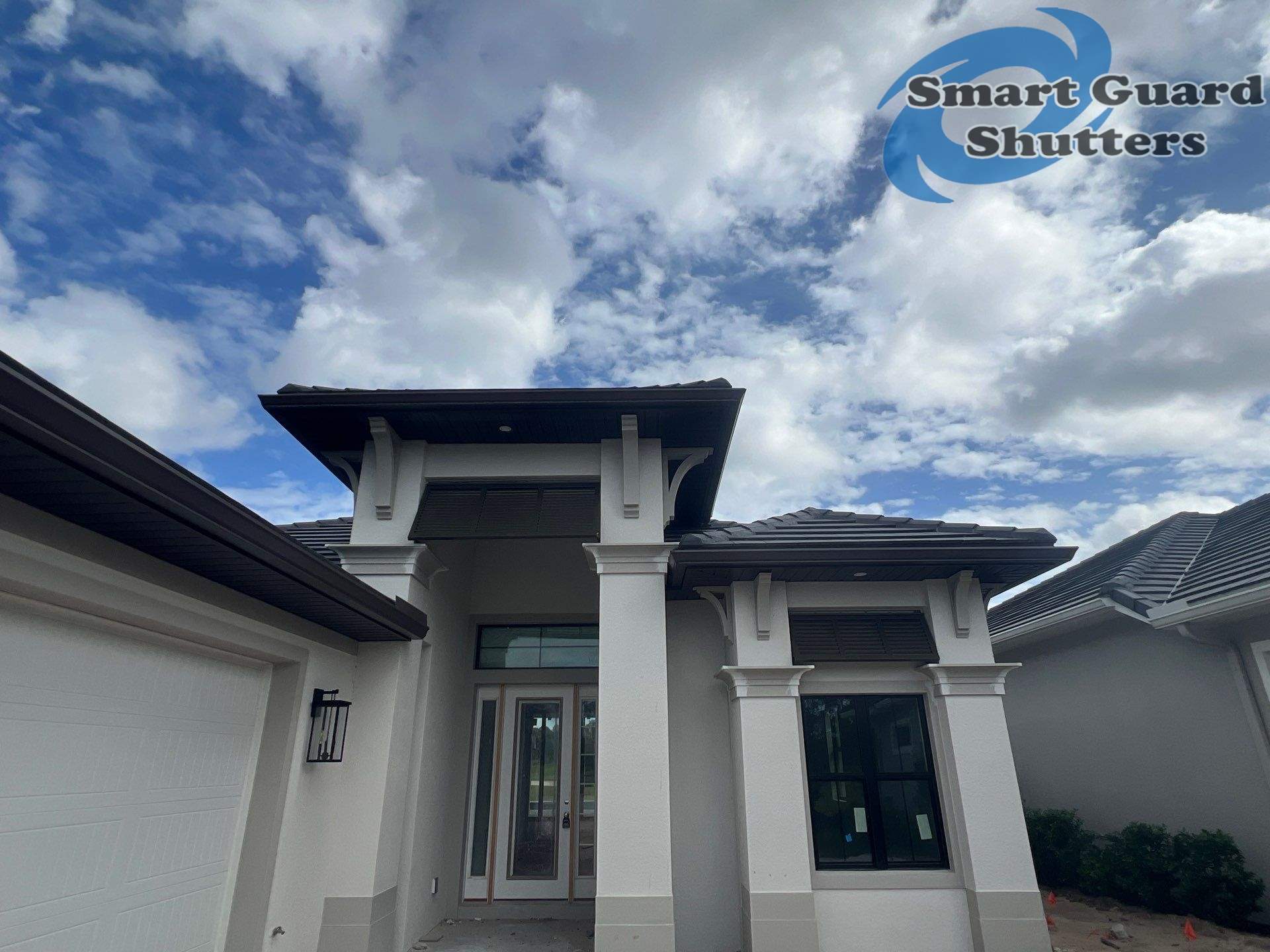 Decorative Bahamas in Brown Gray by Smart Guard Shutters