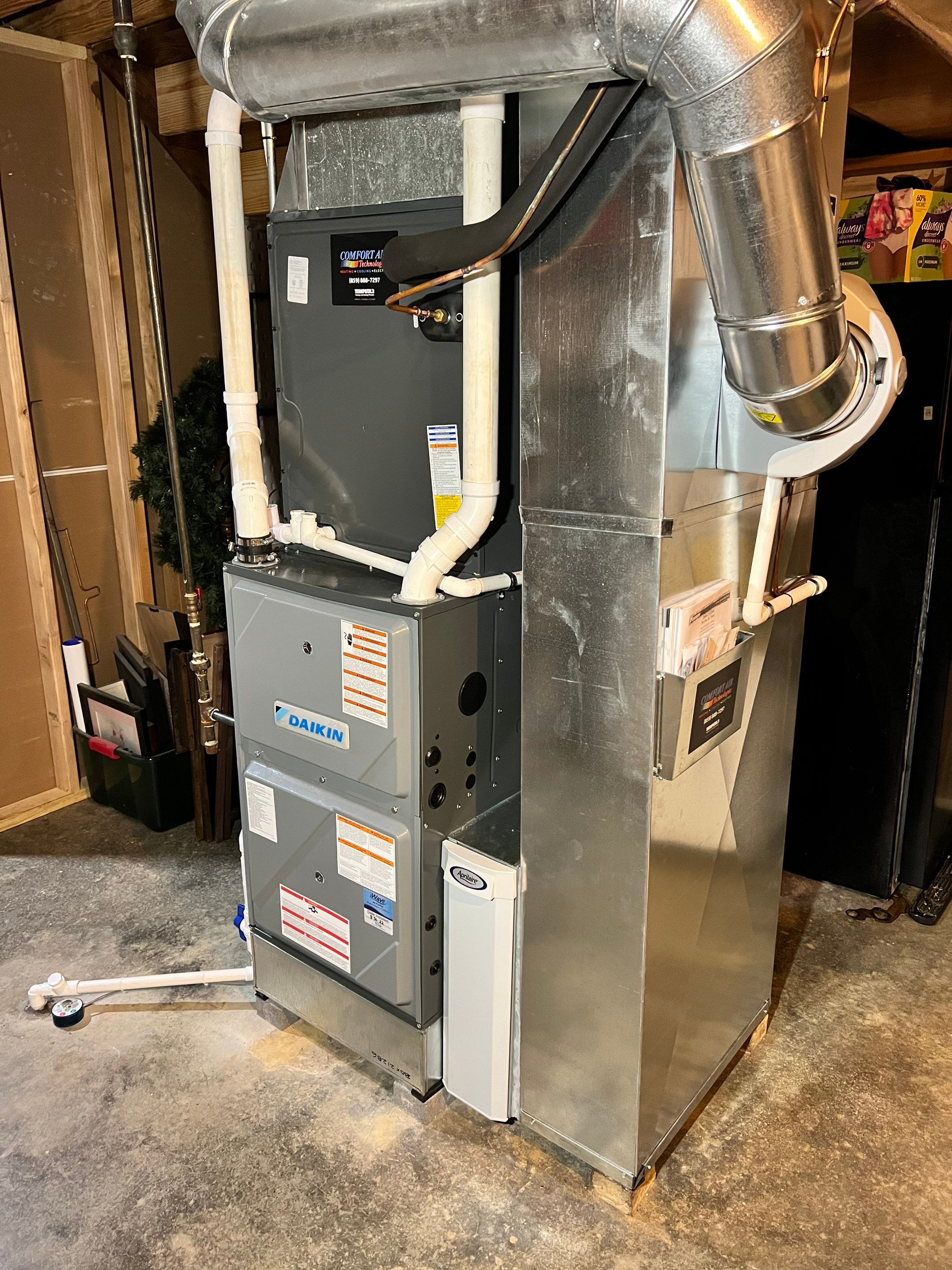 Daikin High Efficiency Furnace Installation by Comfort Air Technologies