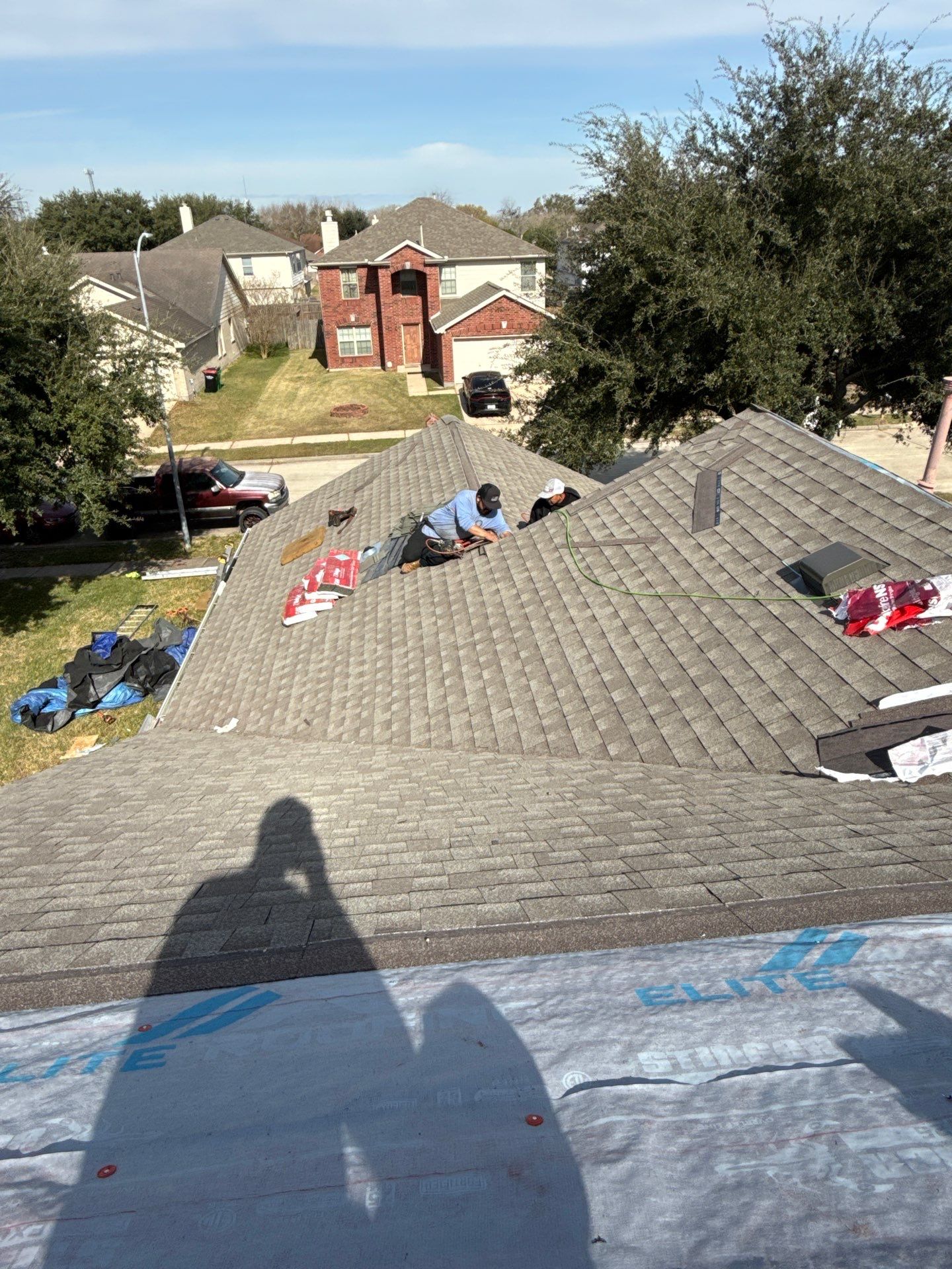 Residential Roof Replacement using GAF NATURAL SHADOW - WEATHERED WOOD by Elite Roofing LLC