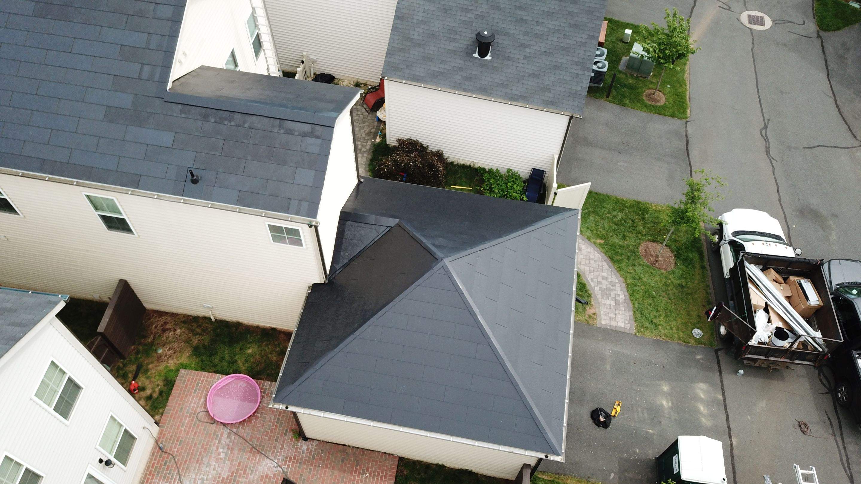 Tesla Solar Roof using Tesla Solar Roof V3 tiles by American Home Contractors