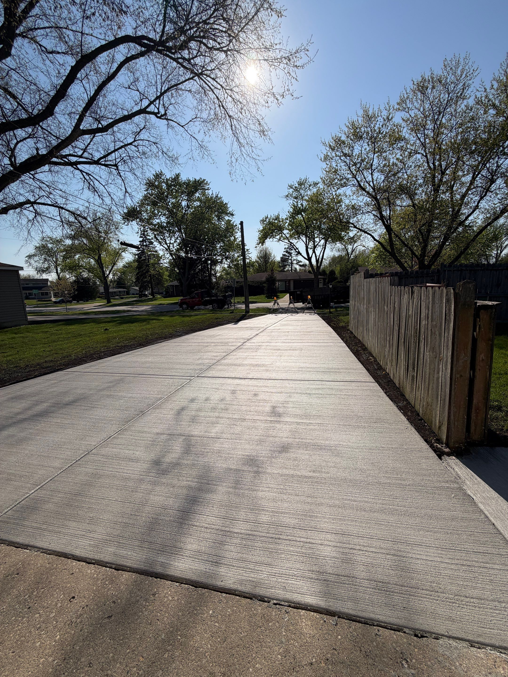 Full depth concrete driveway replacement by PaveRight Concrete&Asphalt LLC