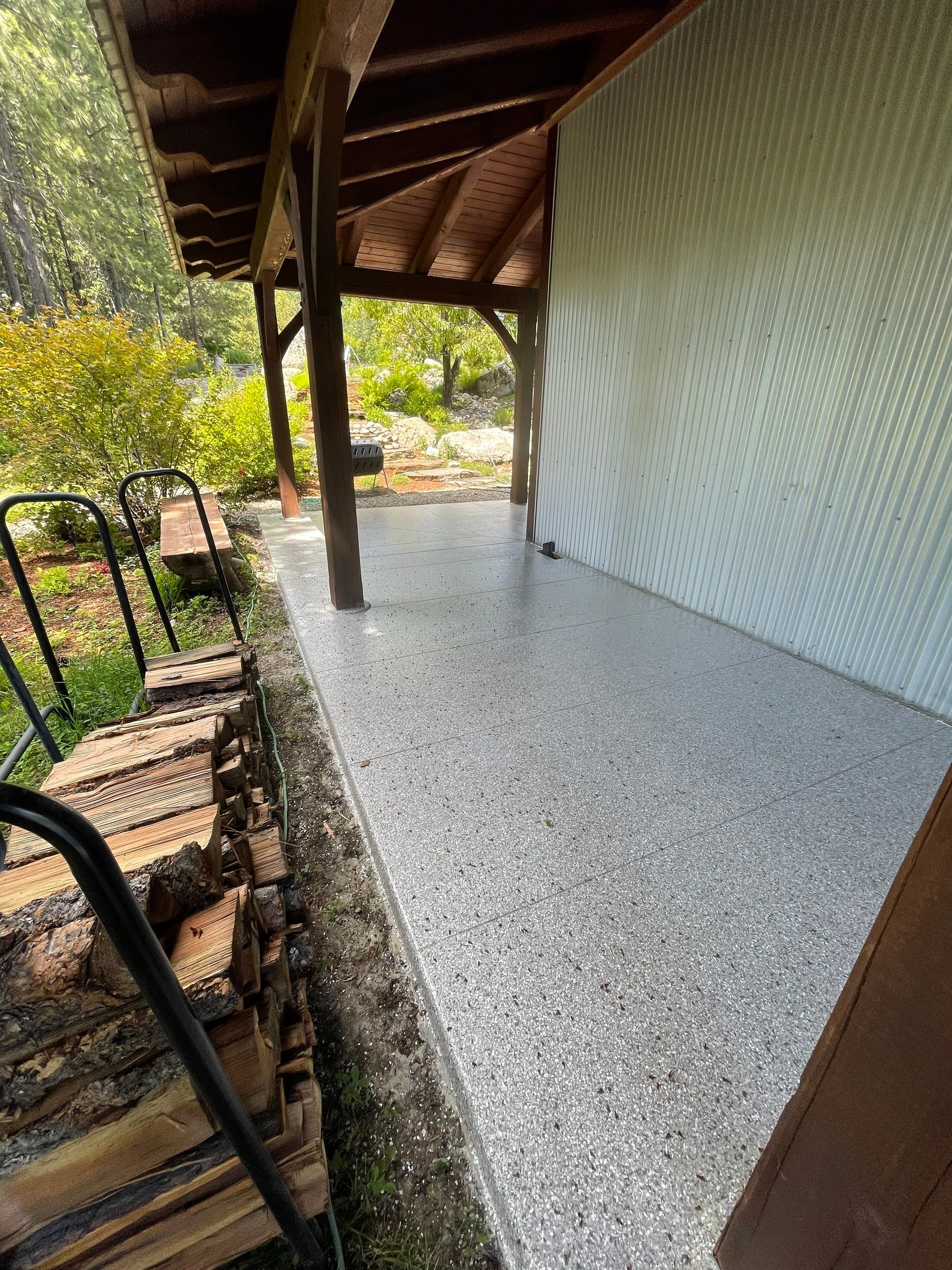 Patio Transformation using Mt Everest by Croc Coatings, LLC