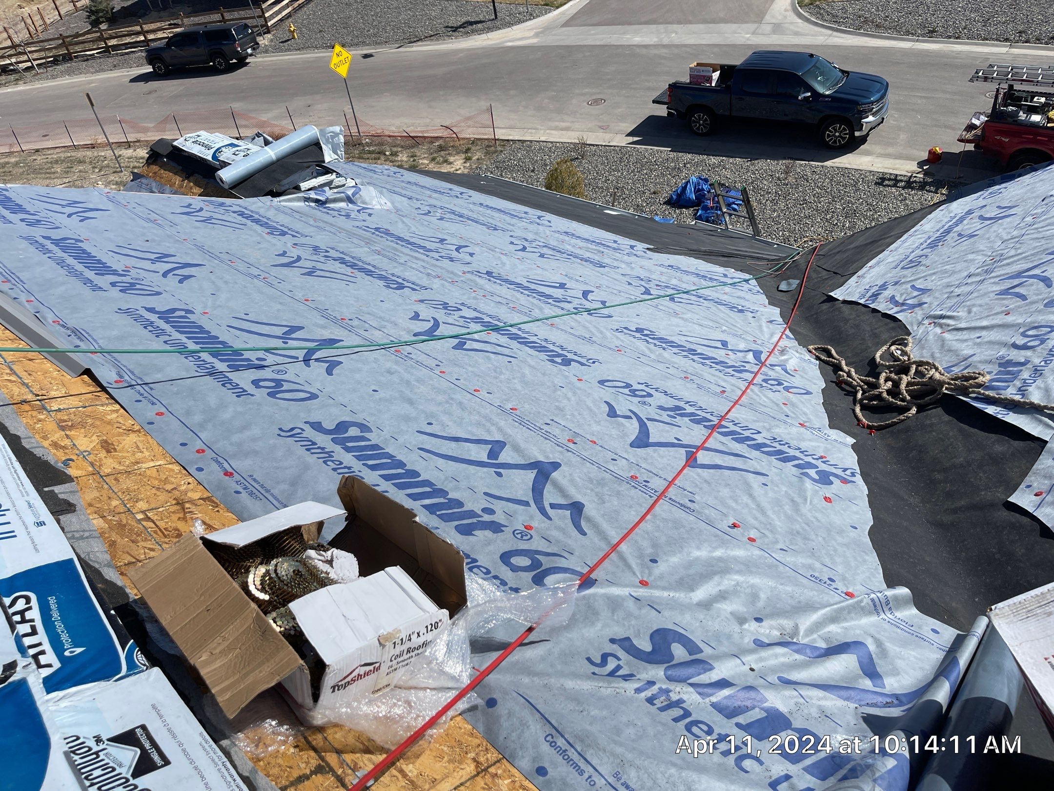 Residential Roofing Installation using Atlas Pinnacle Impact Black Shadow by Blue Peaks Roofing LLC 