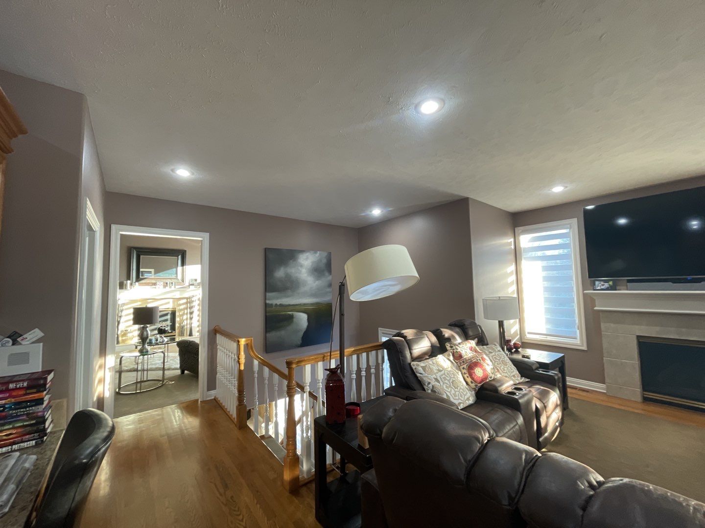 Painting Hardwood using Sherwin Williams paint by Lightning Exteriors