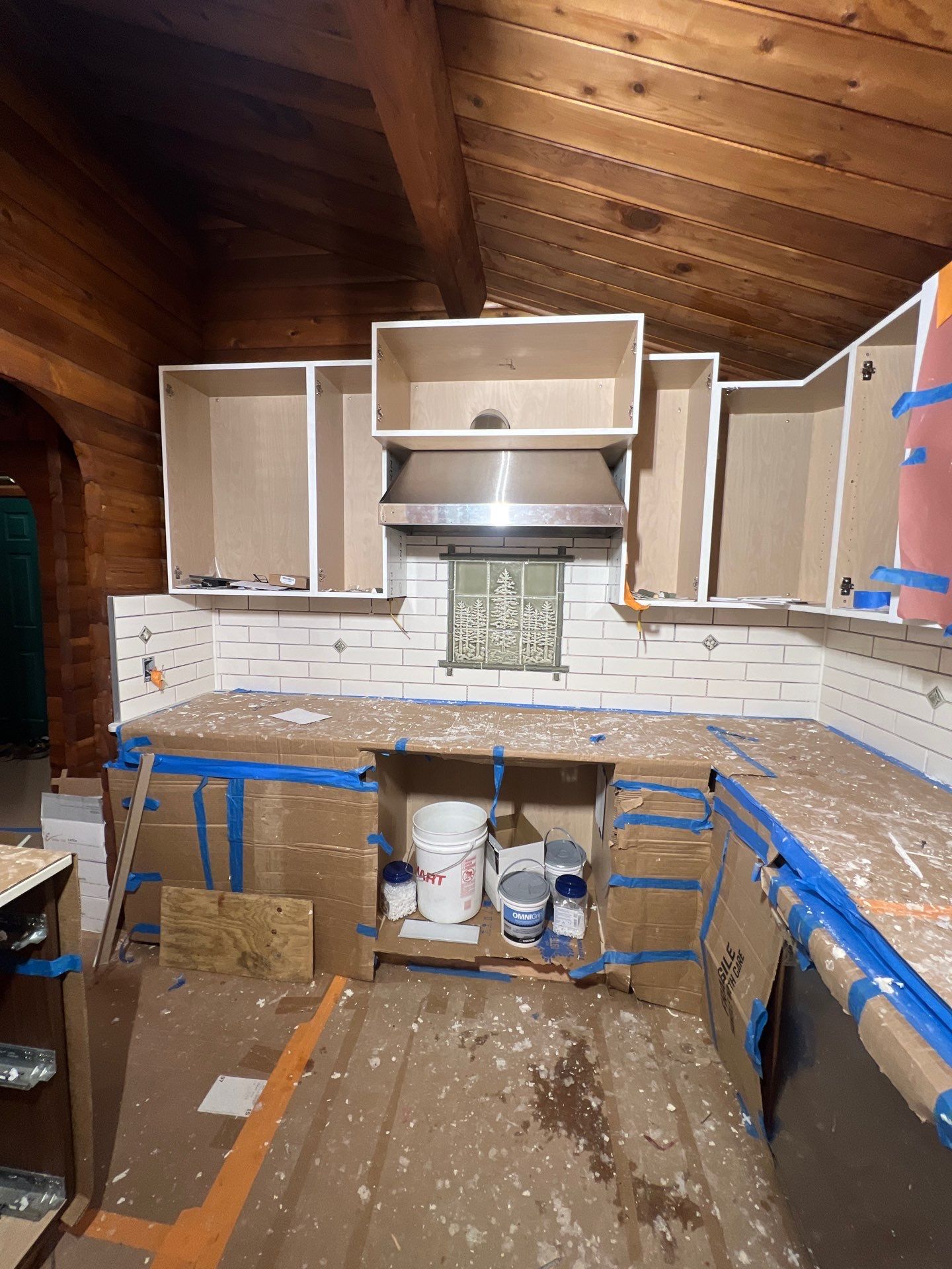 Kitchen Transformation in Newberg Log Cabin by Pinnacle Contractors