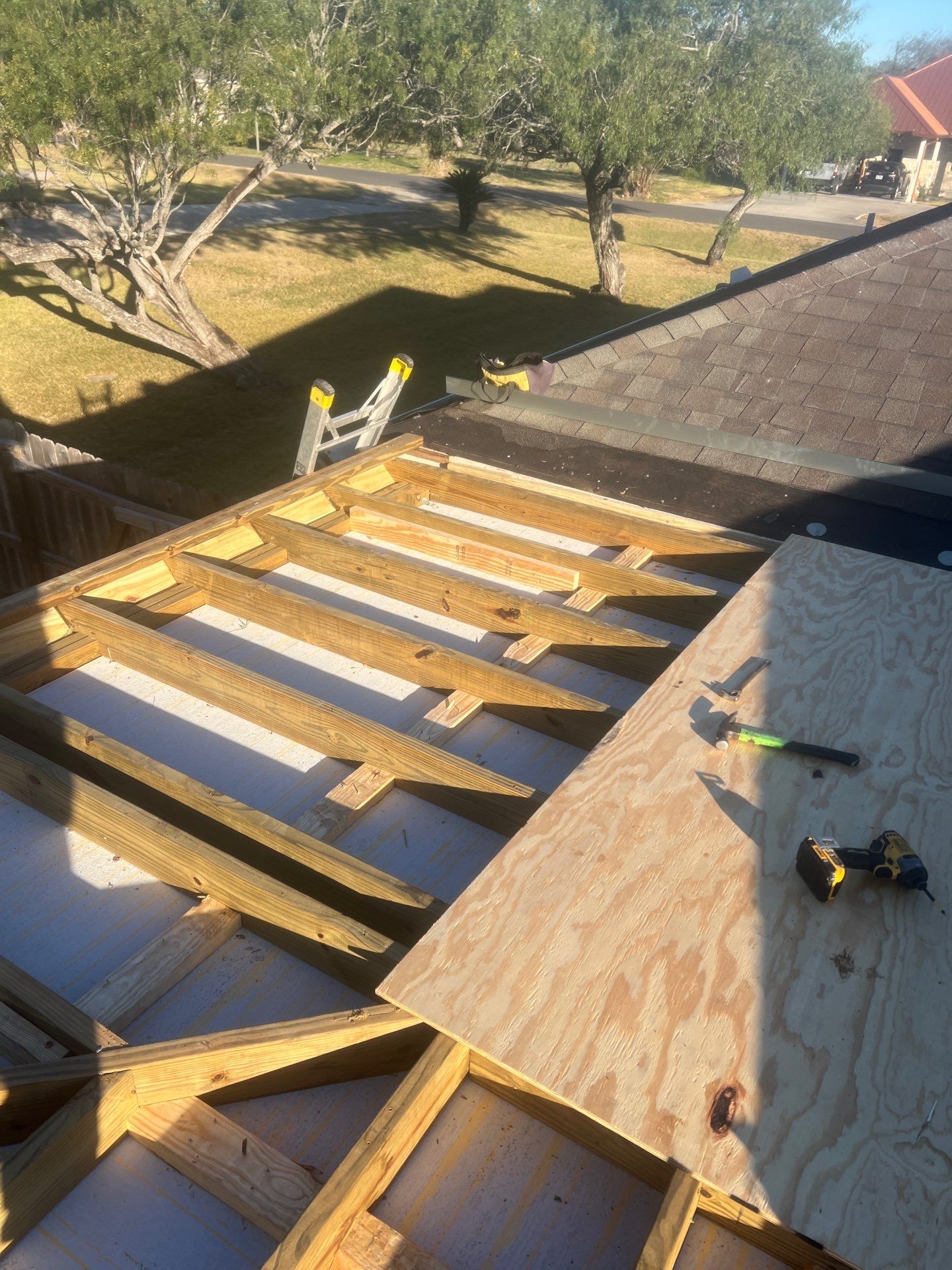 It Ain't Easy getting Shady  by Bayfront Roofing and Construction