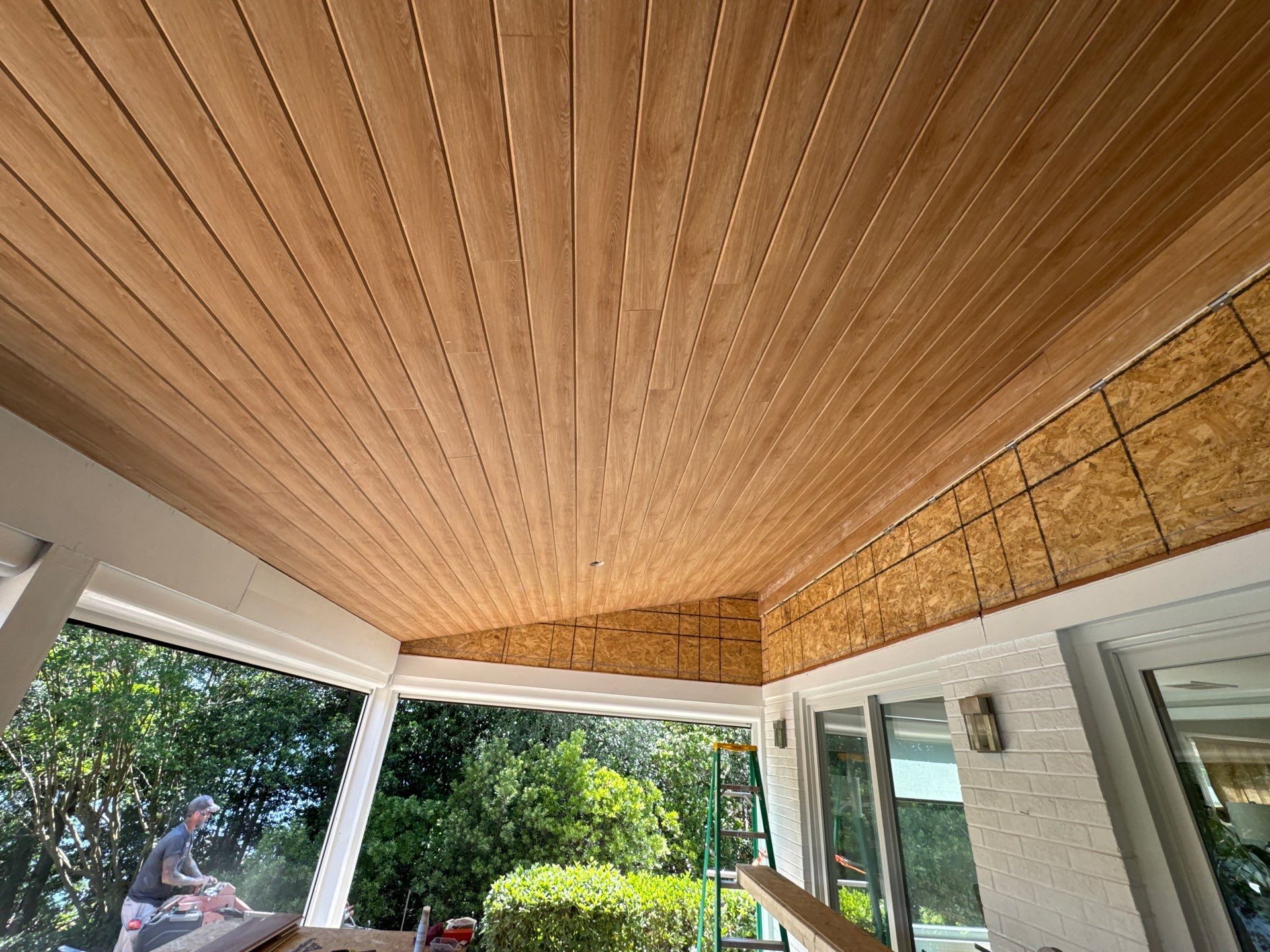 Custom Tongue and Groove Porch Ceiling in Irvington by Cade Construction