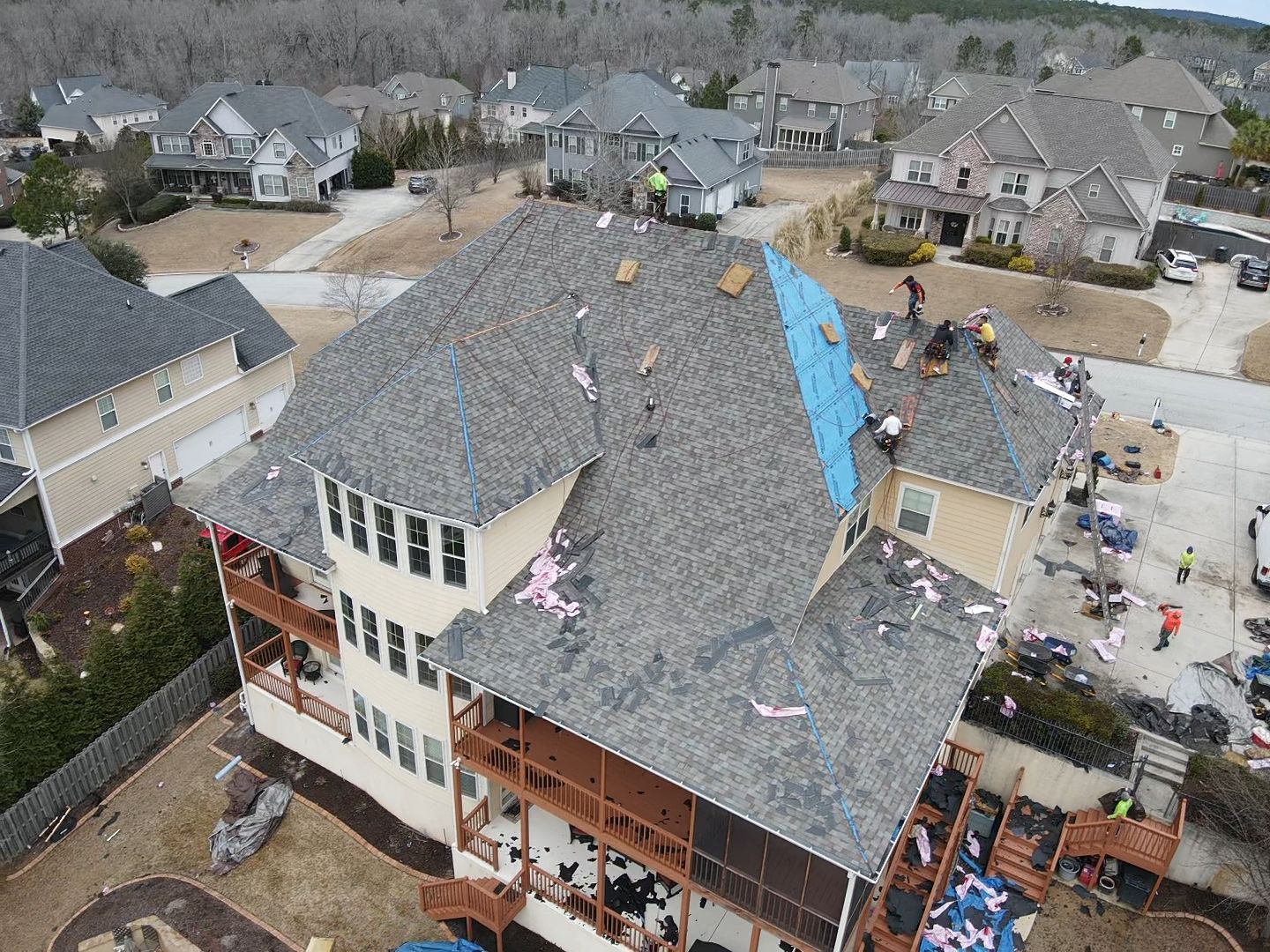 Residential Roofing Installation using Owens Corning by Inspector Roofing and Restoration