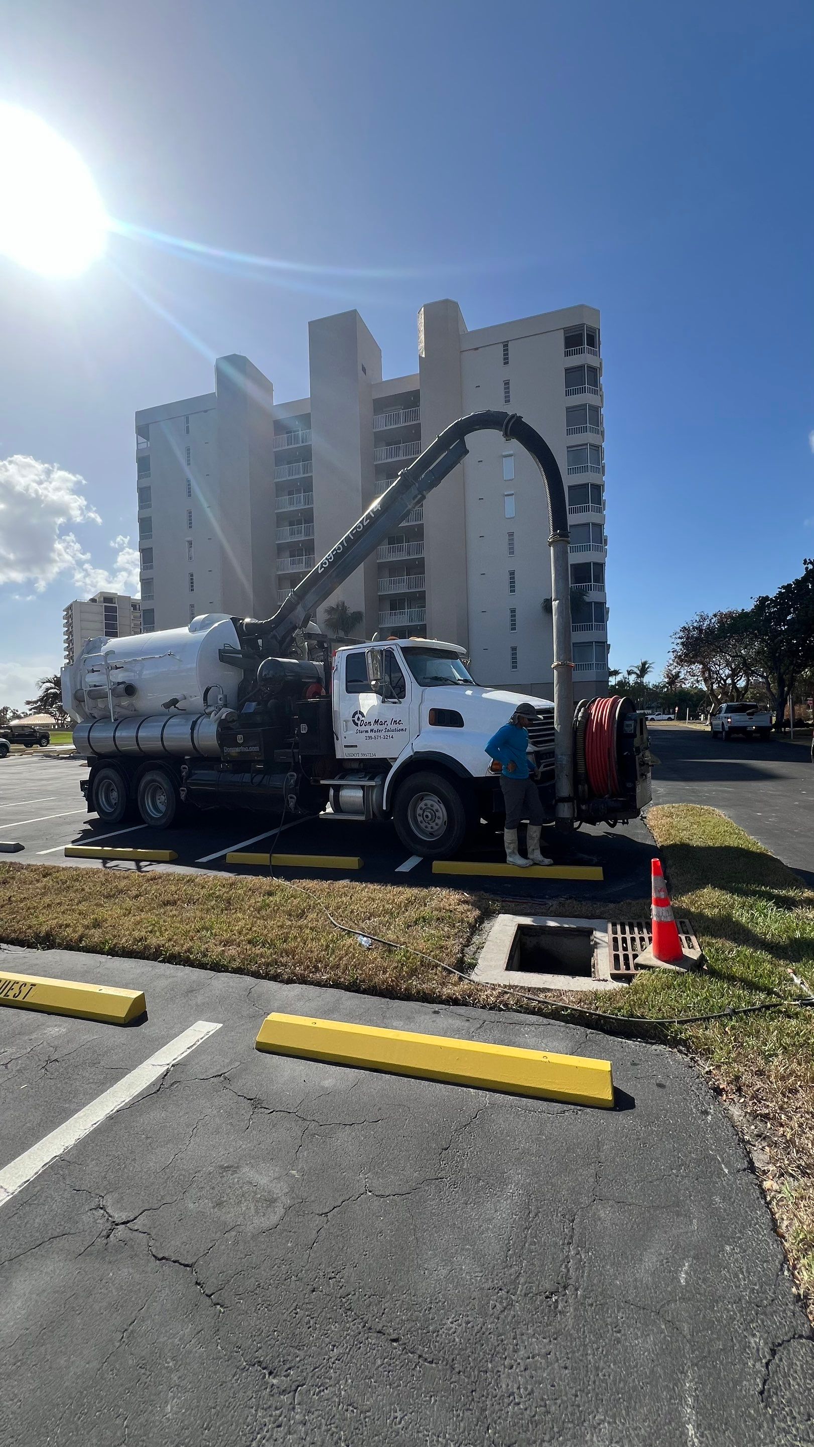 Condo Storm Water System Cleaning and Maintenance From Hurricane Ian by APS Power & Water