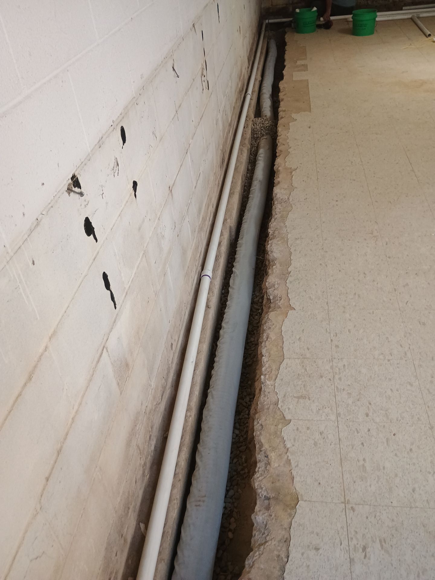 Interior Drain Tile Installation in Columbia Heights, MN by Waterproofing Northeast
