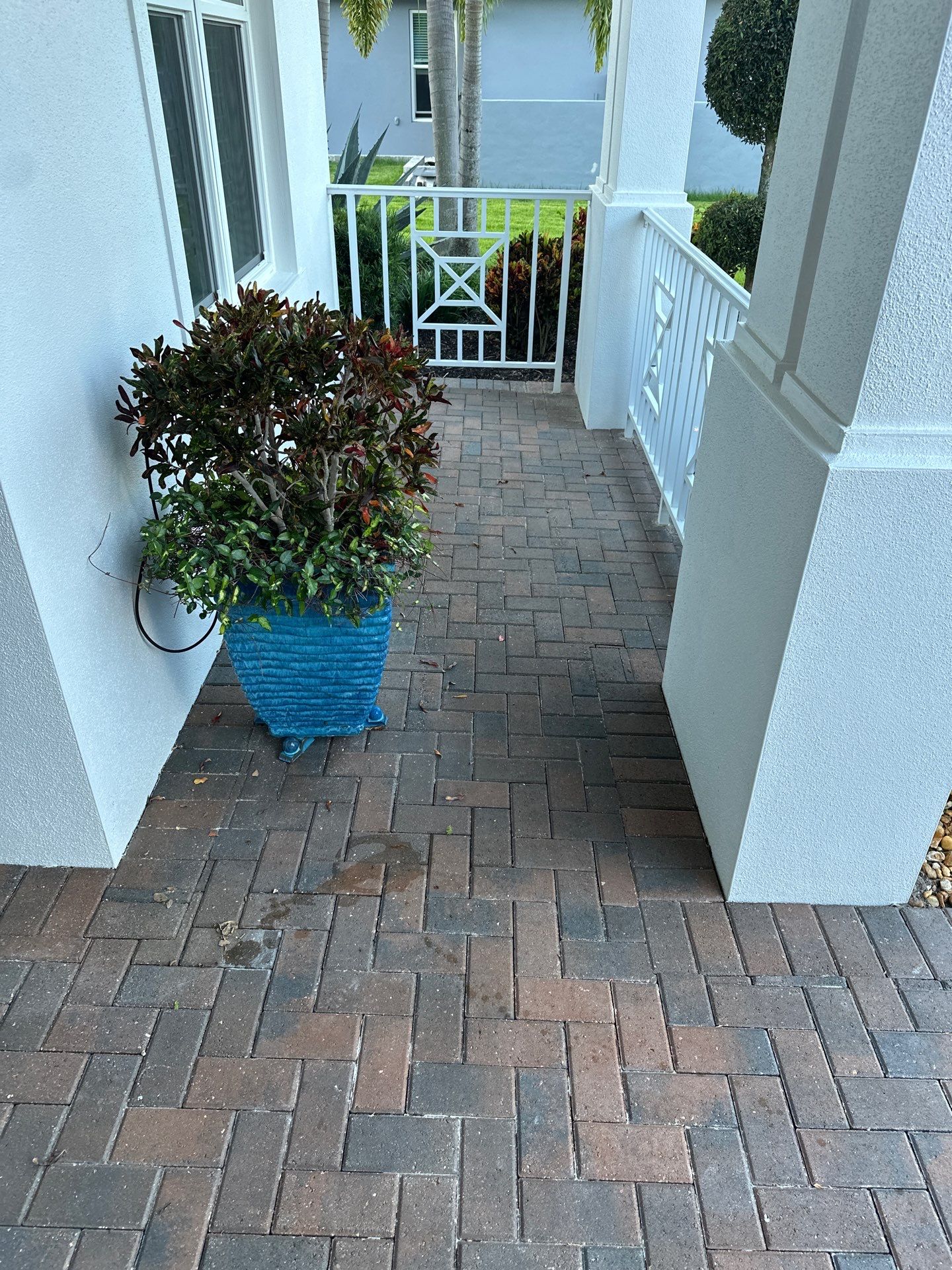 Paver Driveway Cleaning in Winding River Community, Bradenton, FL by Sunshine AquaWash