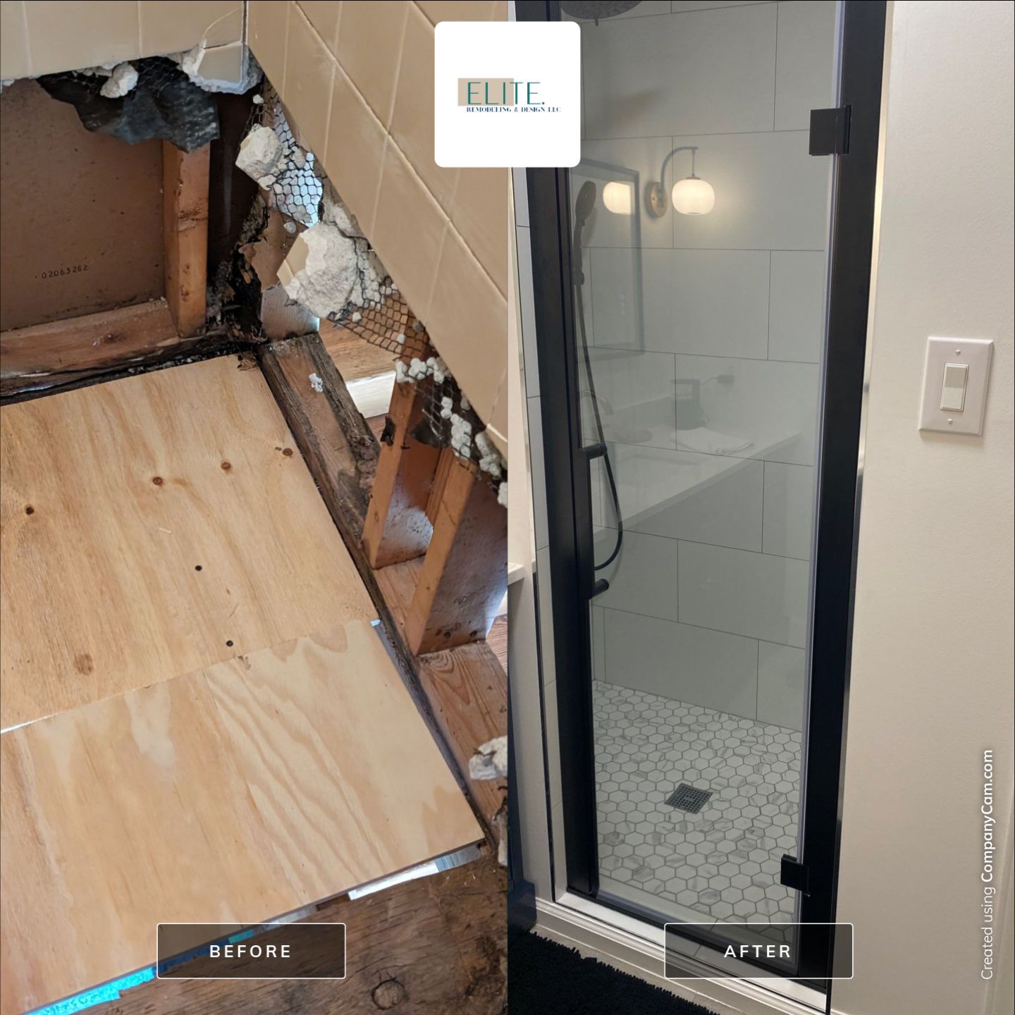 From Flooded to Flawless – A Raleigh Bathroom Reborn by Elite Remodeling and Design LLC
