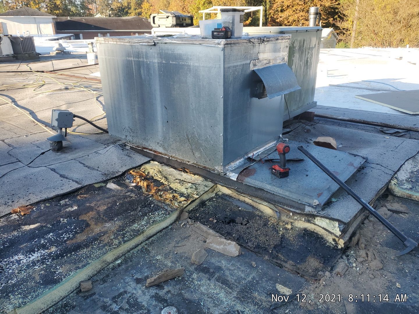 Commercial Roofing Installation using 50 mil PVC by Hostetler Roofing