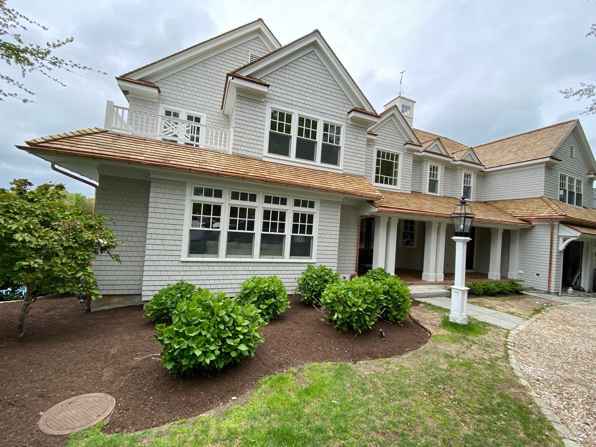 Half Round Copper Gutter Installed in Mashpee, MA by Gutter Pro Enterprises