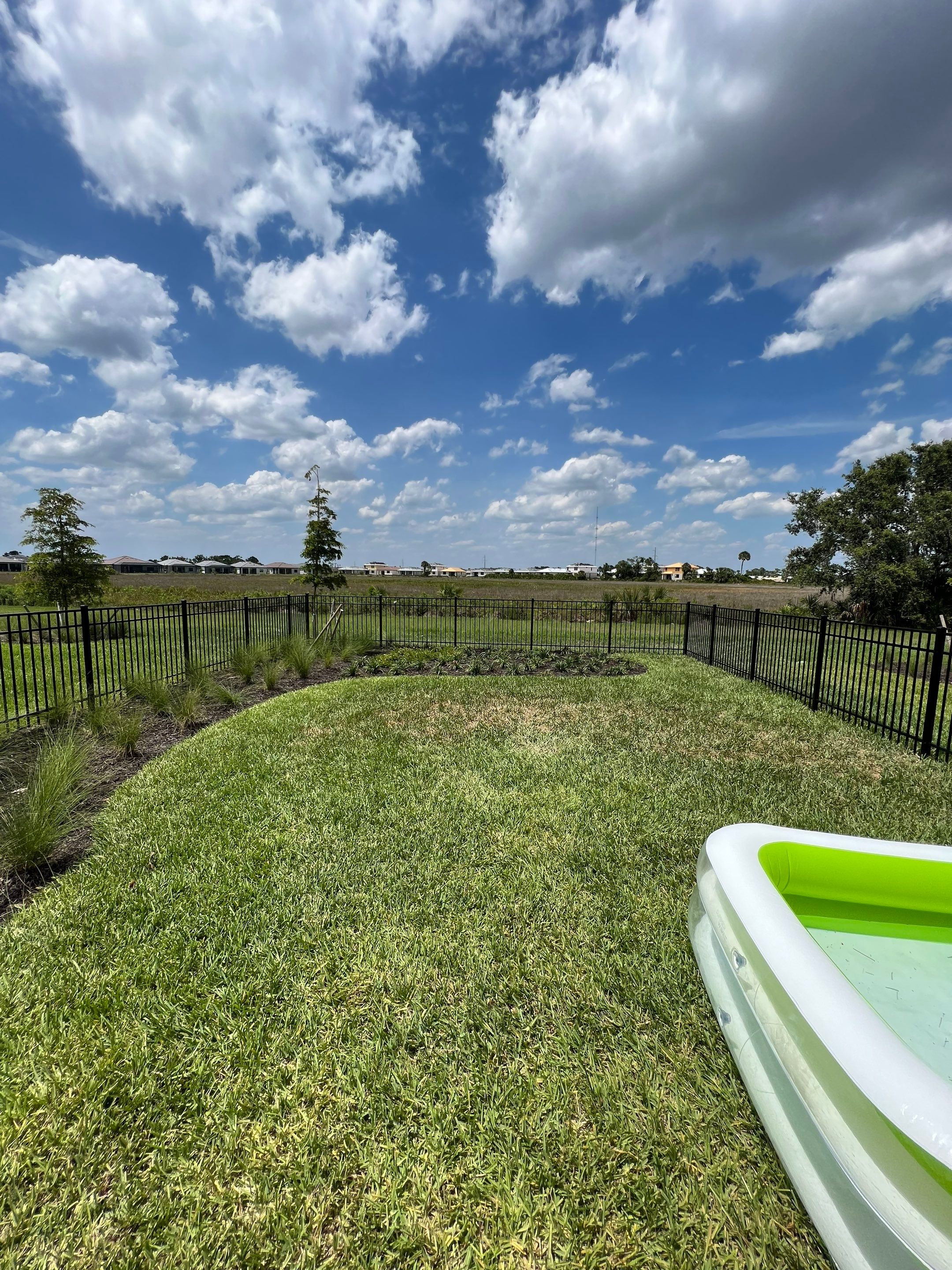 Aluminum Fence Installation using Black 3 Rail Aluminum Fence by Asap fence and gates, LLC