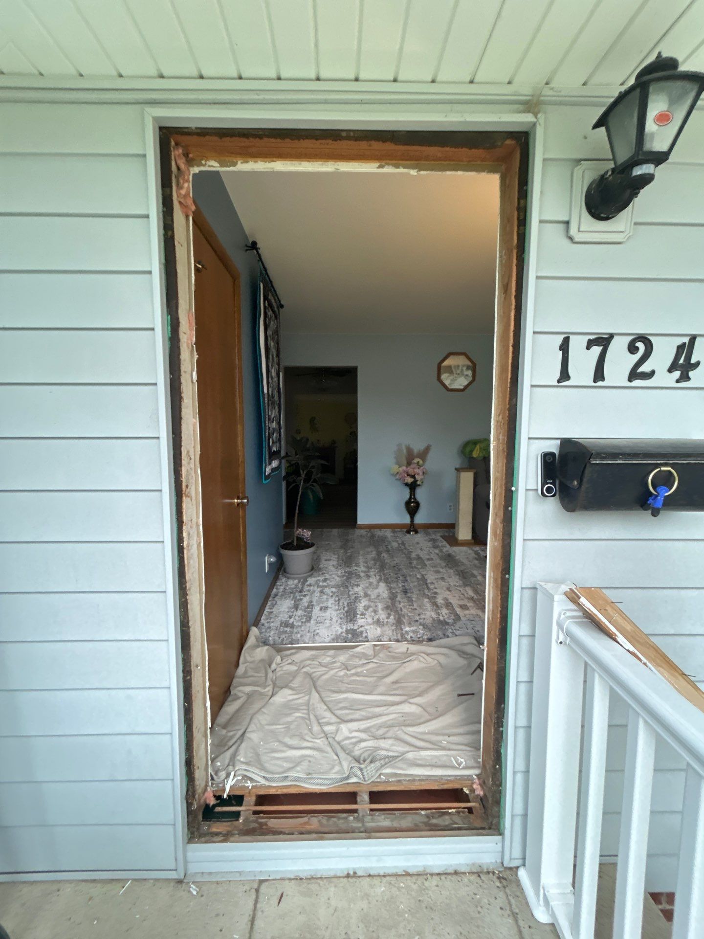Door Installation using Pella Exterior door  by United Windows and Siding LLC