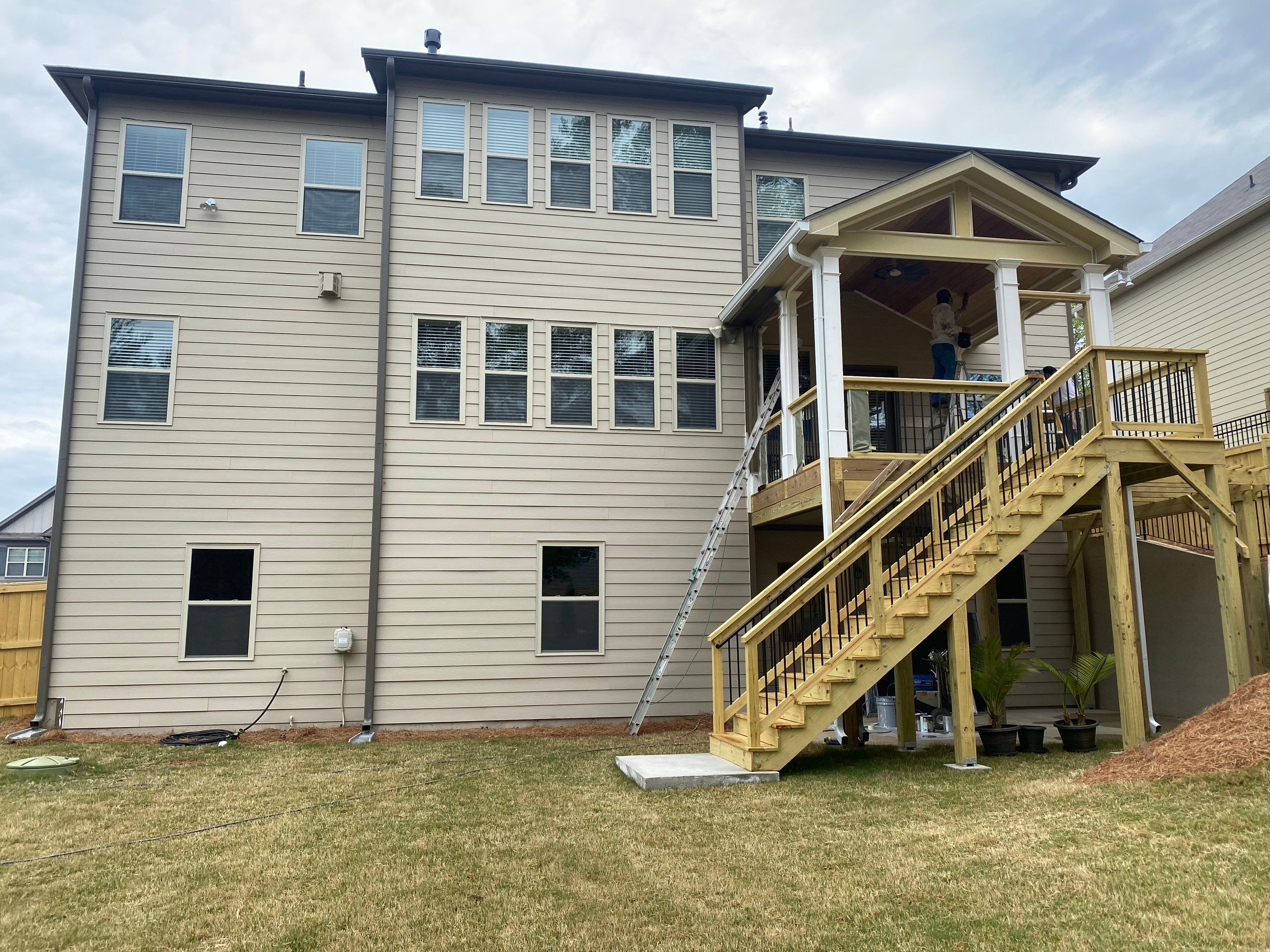 Elevated Screened-In Porch and Custom Deck Installation in Canton by Swift Home Renovations