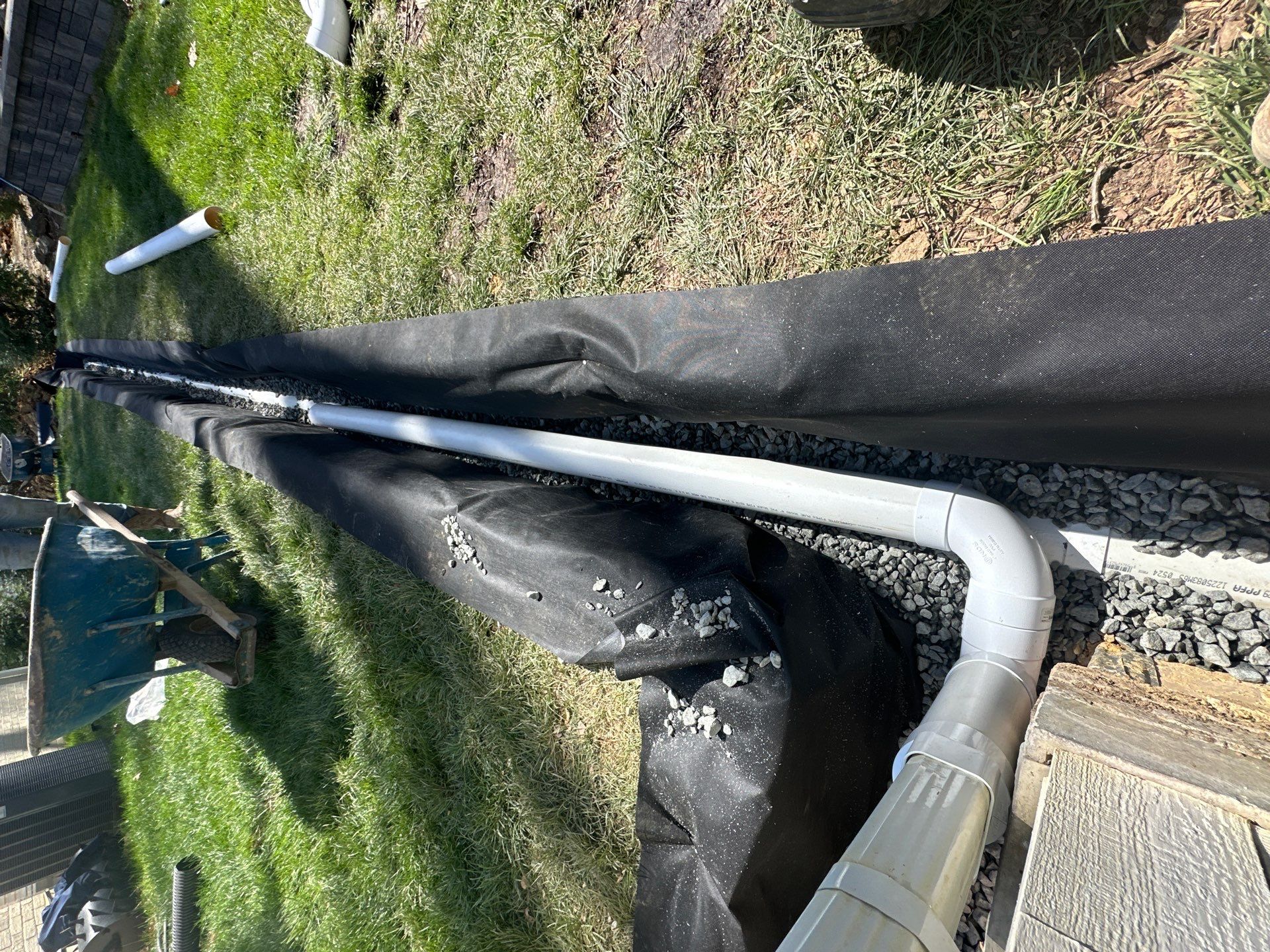 Foundation drainage system in Durham by Martinez Brother’s Nc Landscaping Inc